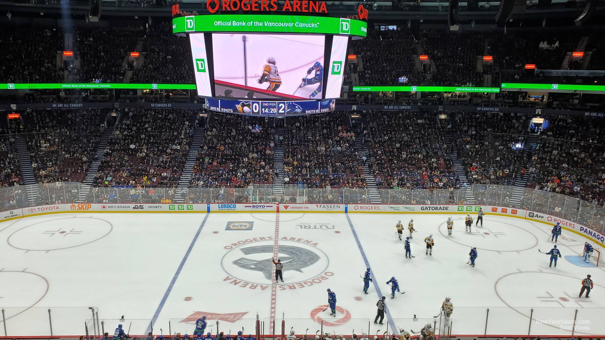 section 323, row 4 seat view  for hockey - rogers arena