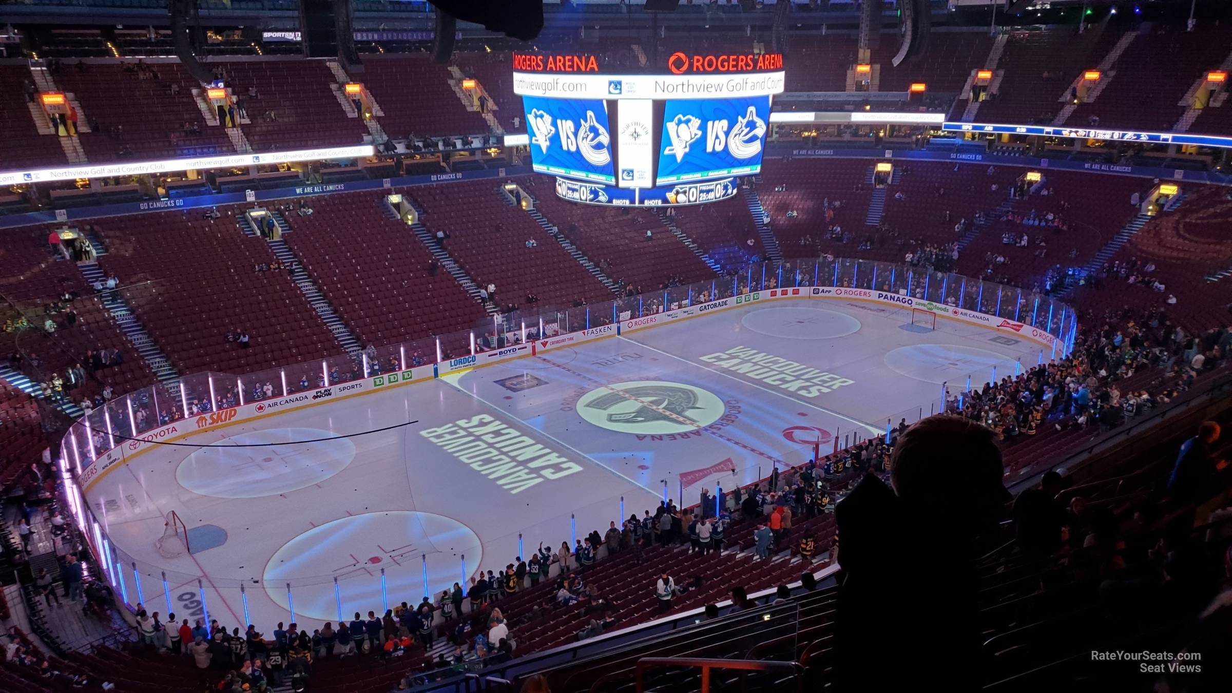 section 326, row 13 seat view for hockey - rogers arena