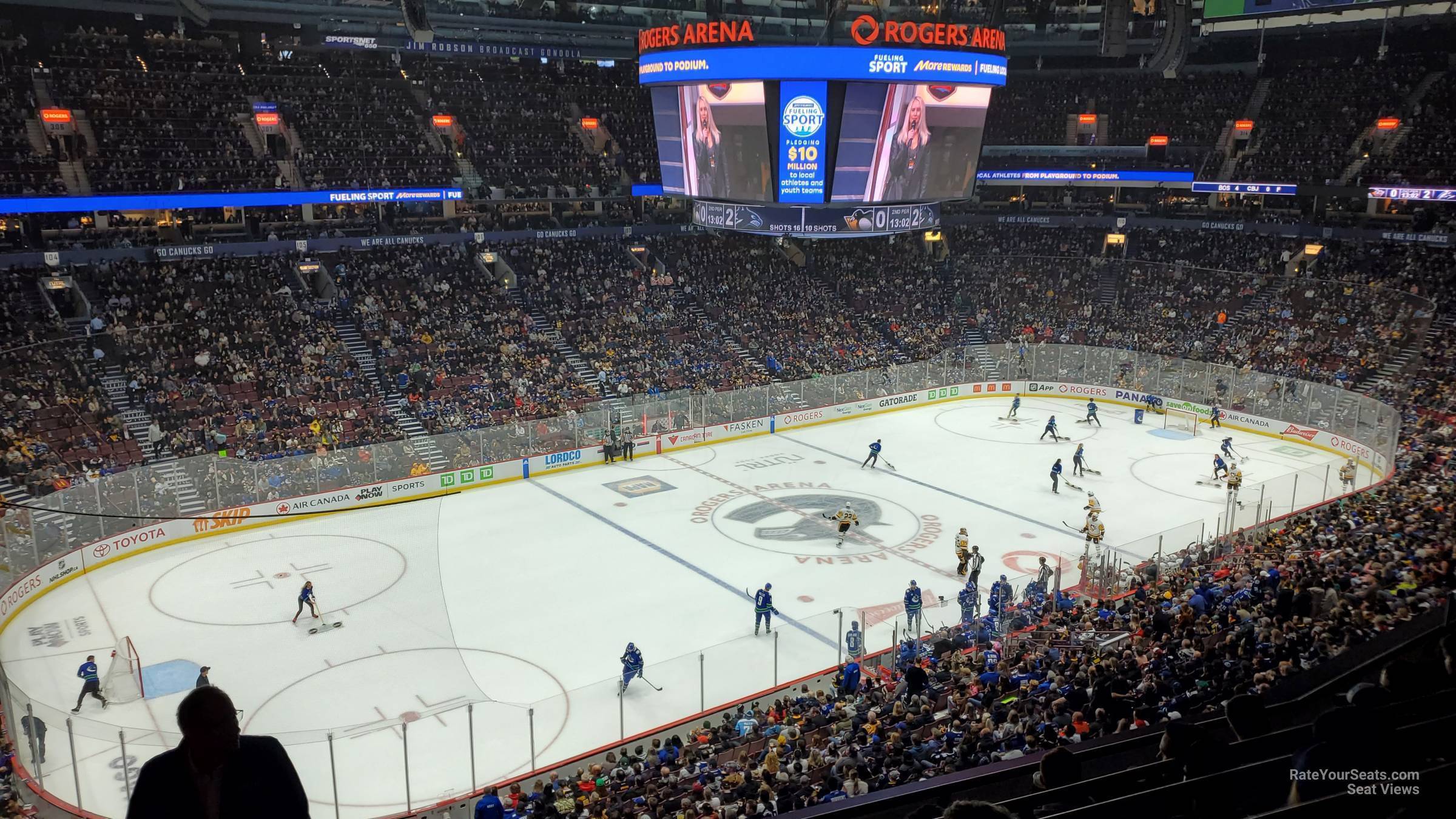 section 326, row 4 seat view  for hockey - rogers arena