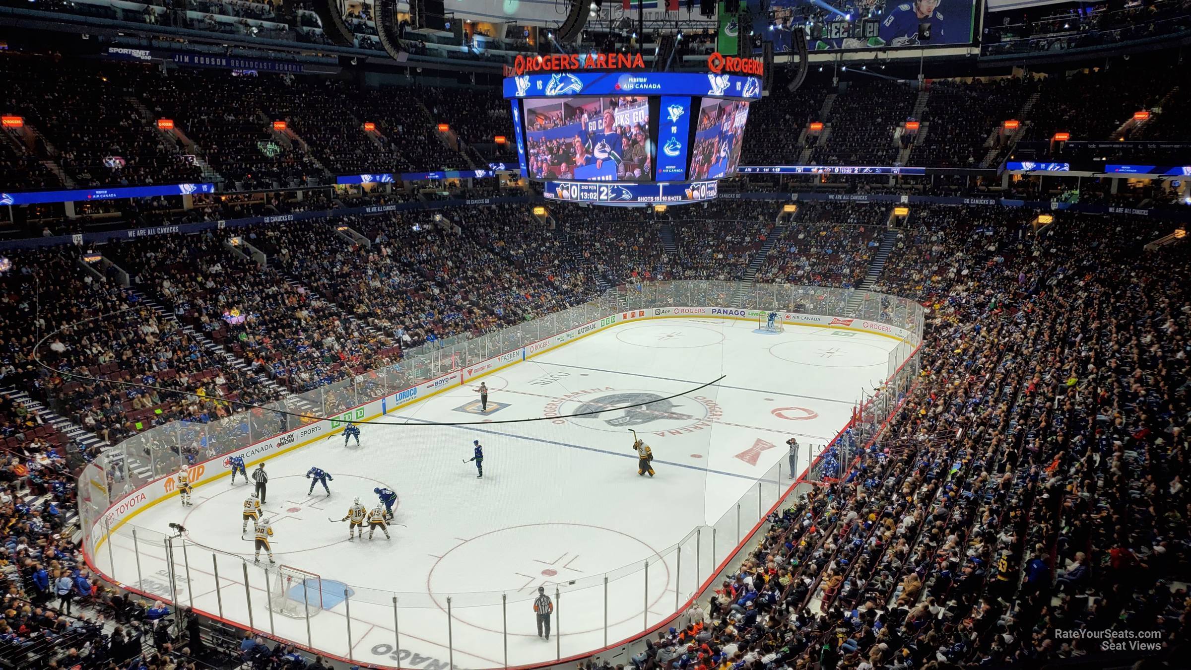 section 328, row 4 seat view  for hockey - rogers arena