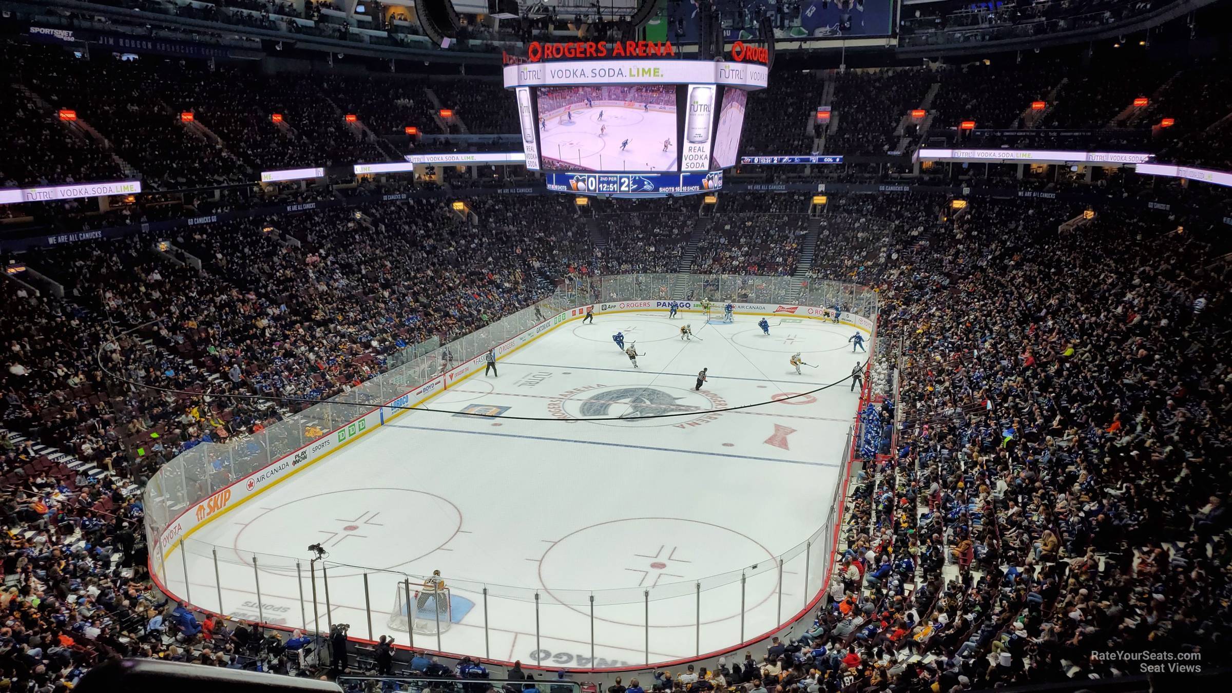 section 329, row 4 seat view  for hockey - rogers arena