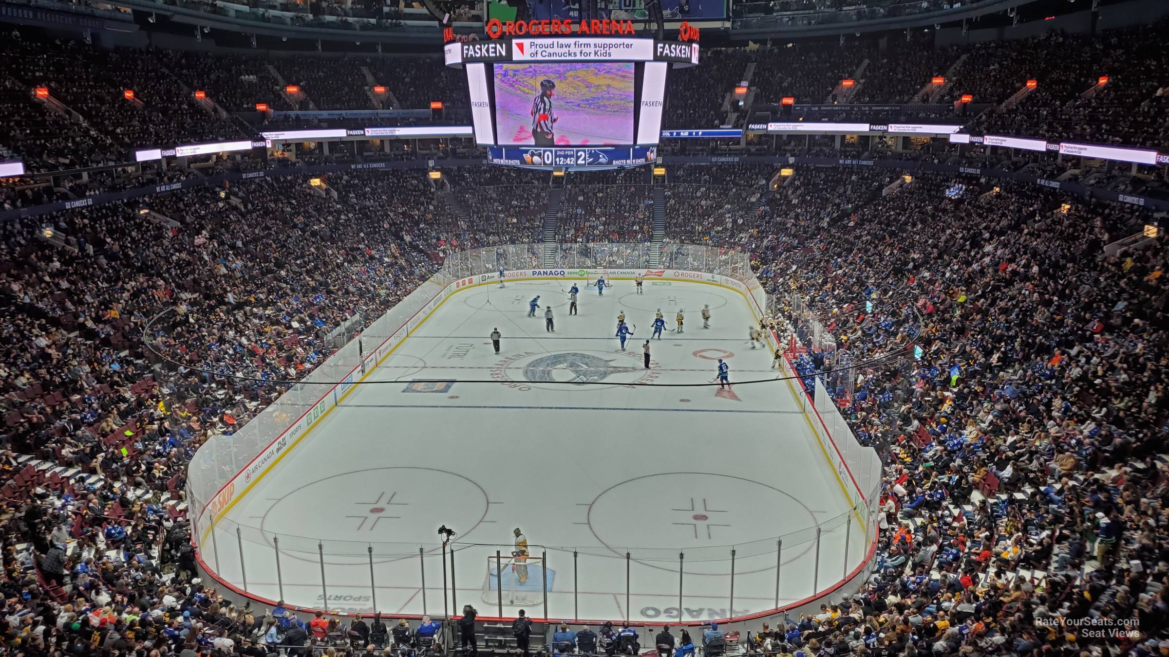 section 330, row 4 seat view  for hockey - rogers arena