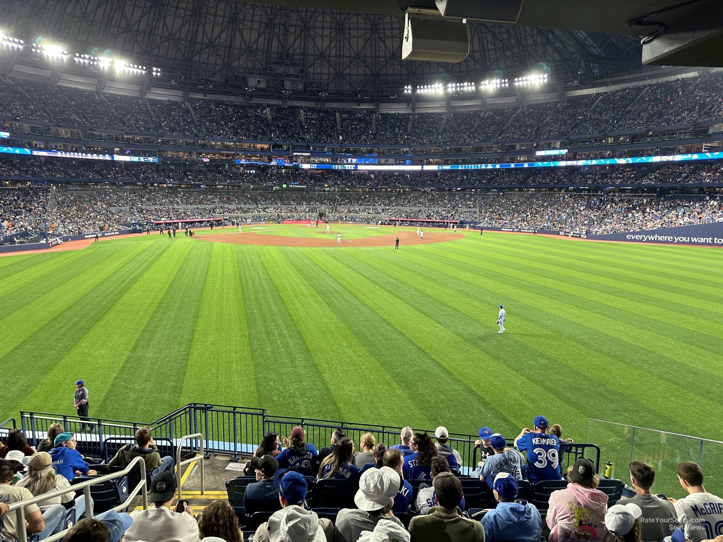 section 101b, row 7 seat view  for baseball - rogers centre