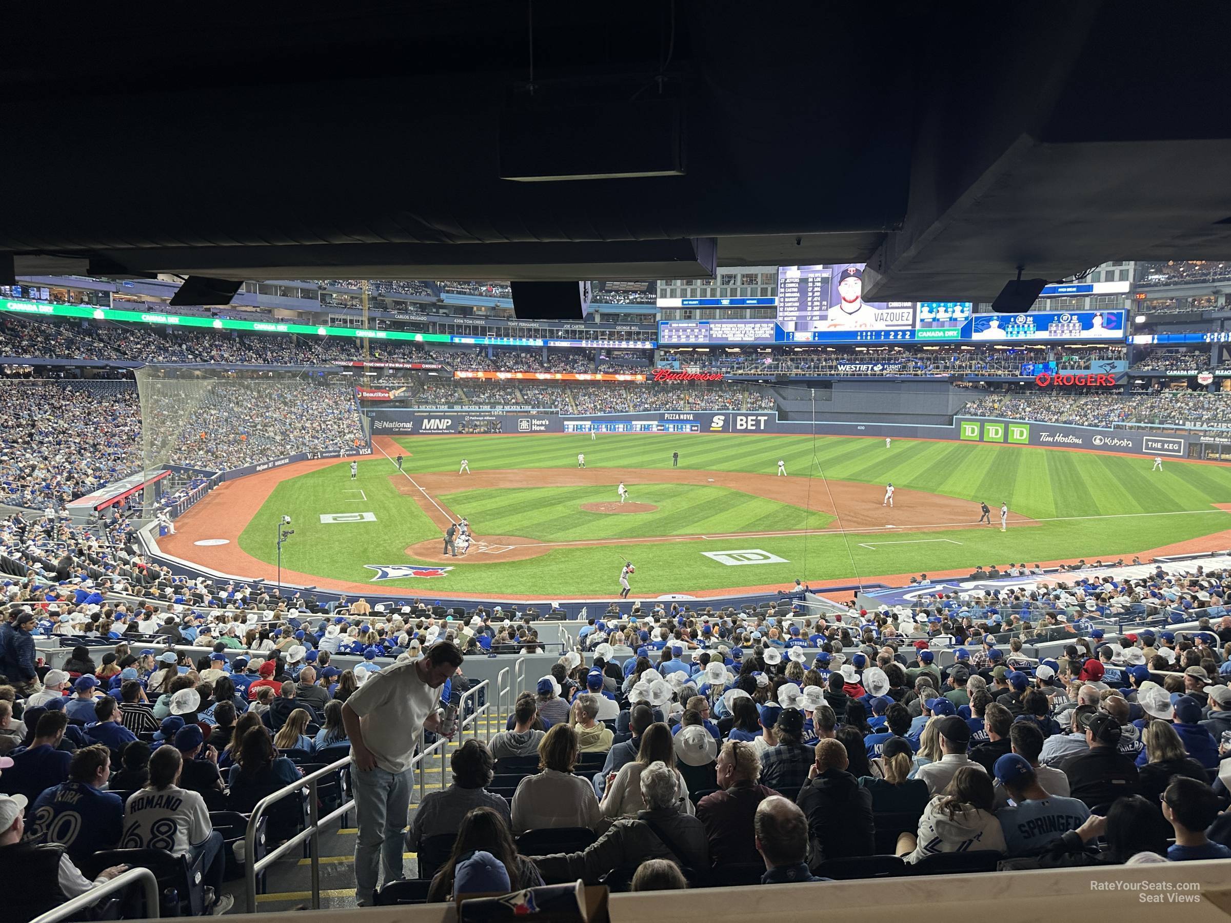 section 120, row 20d seat view  for baseball - rogers centre