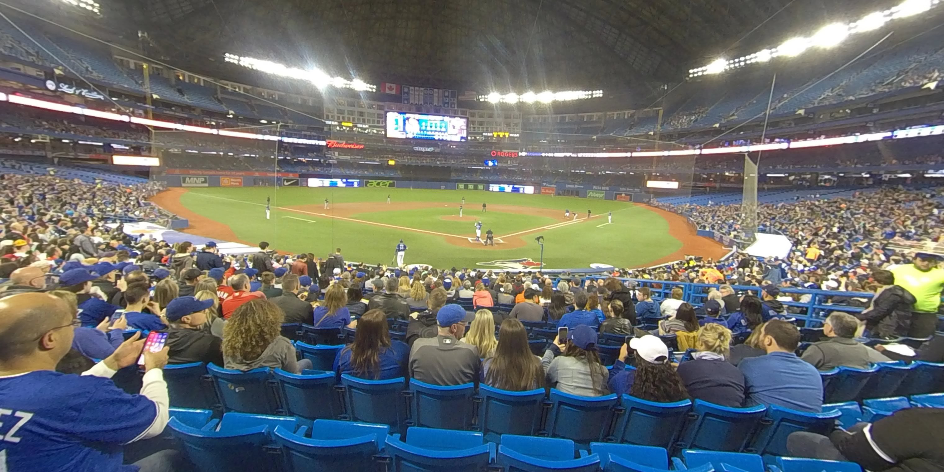 section 122 panoramic seat view  for baseball - rogers centre