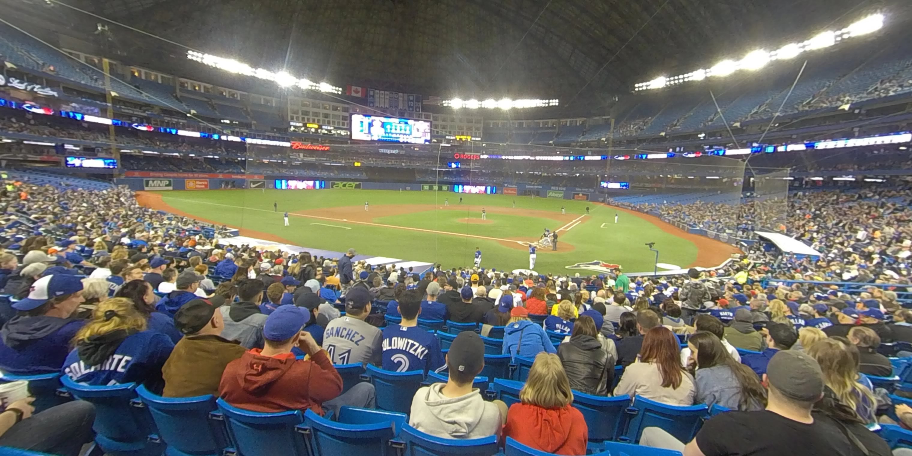section 123 panoramic seat view  for baseball - rogers centre