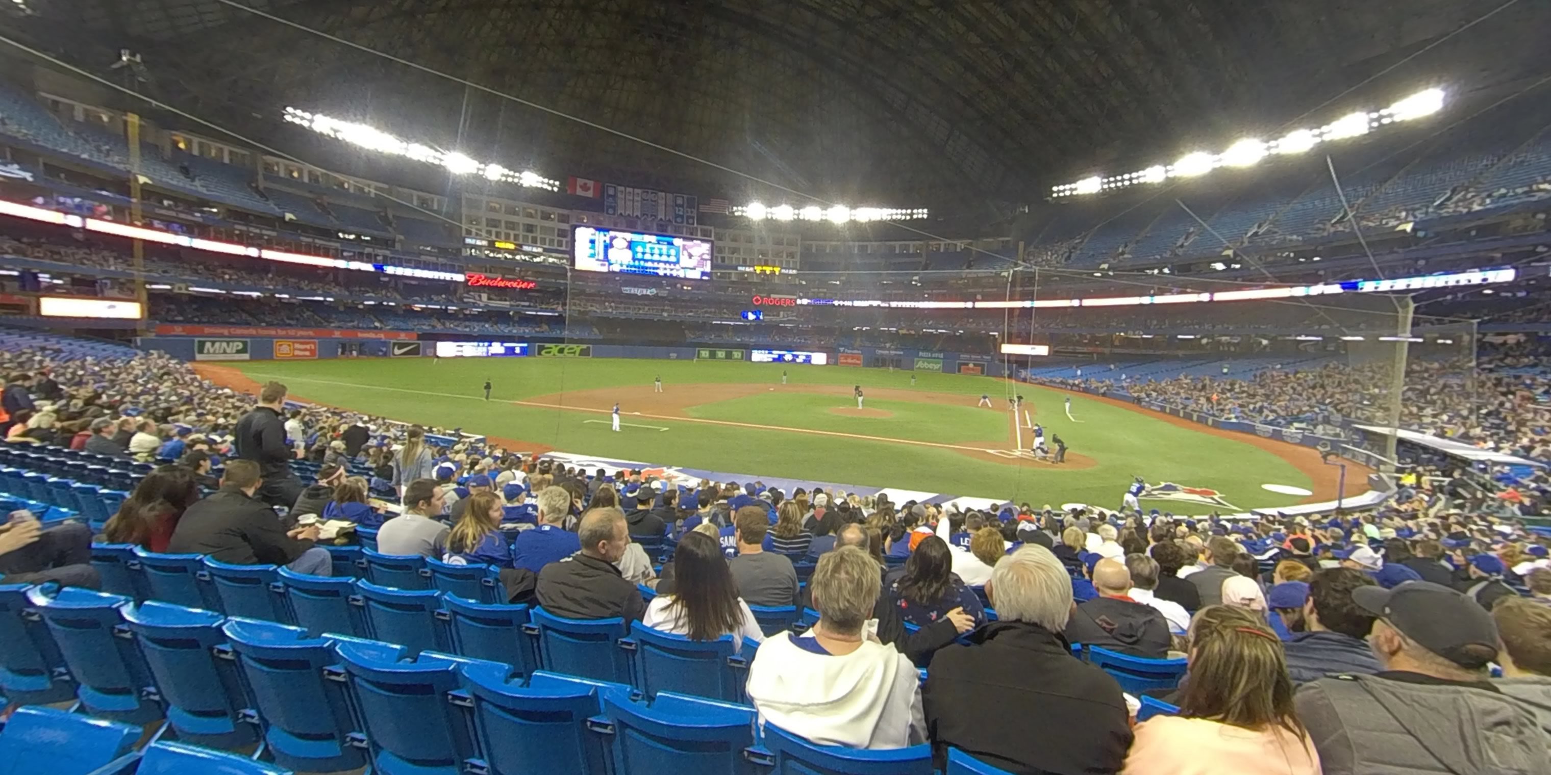 section 124 panoramic seat view  for baseball - rogers centre