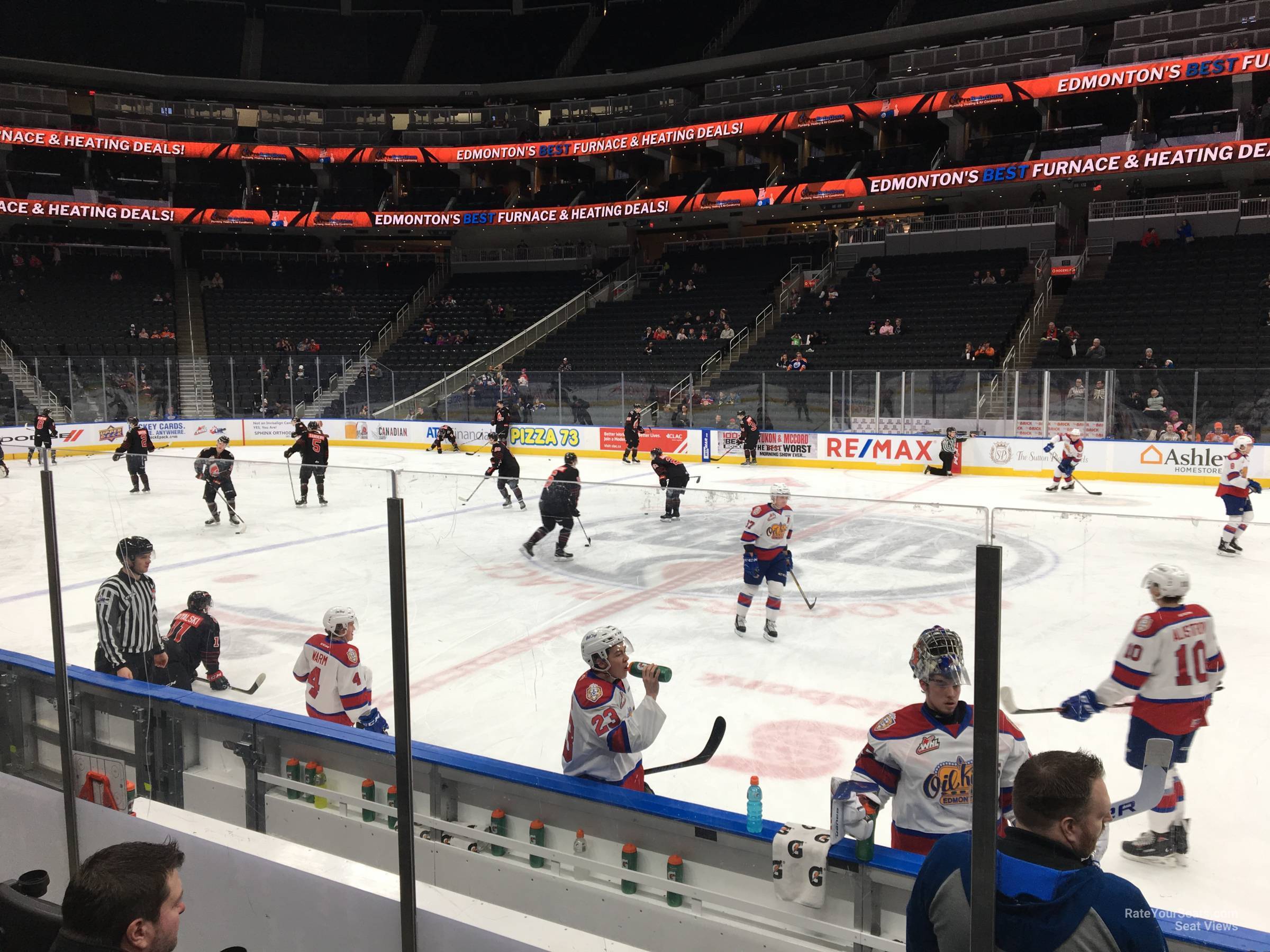 section 102, row 5 seat view  for hockey - rogers place
