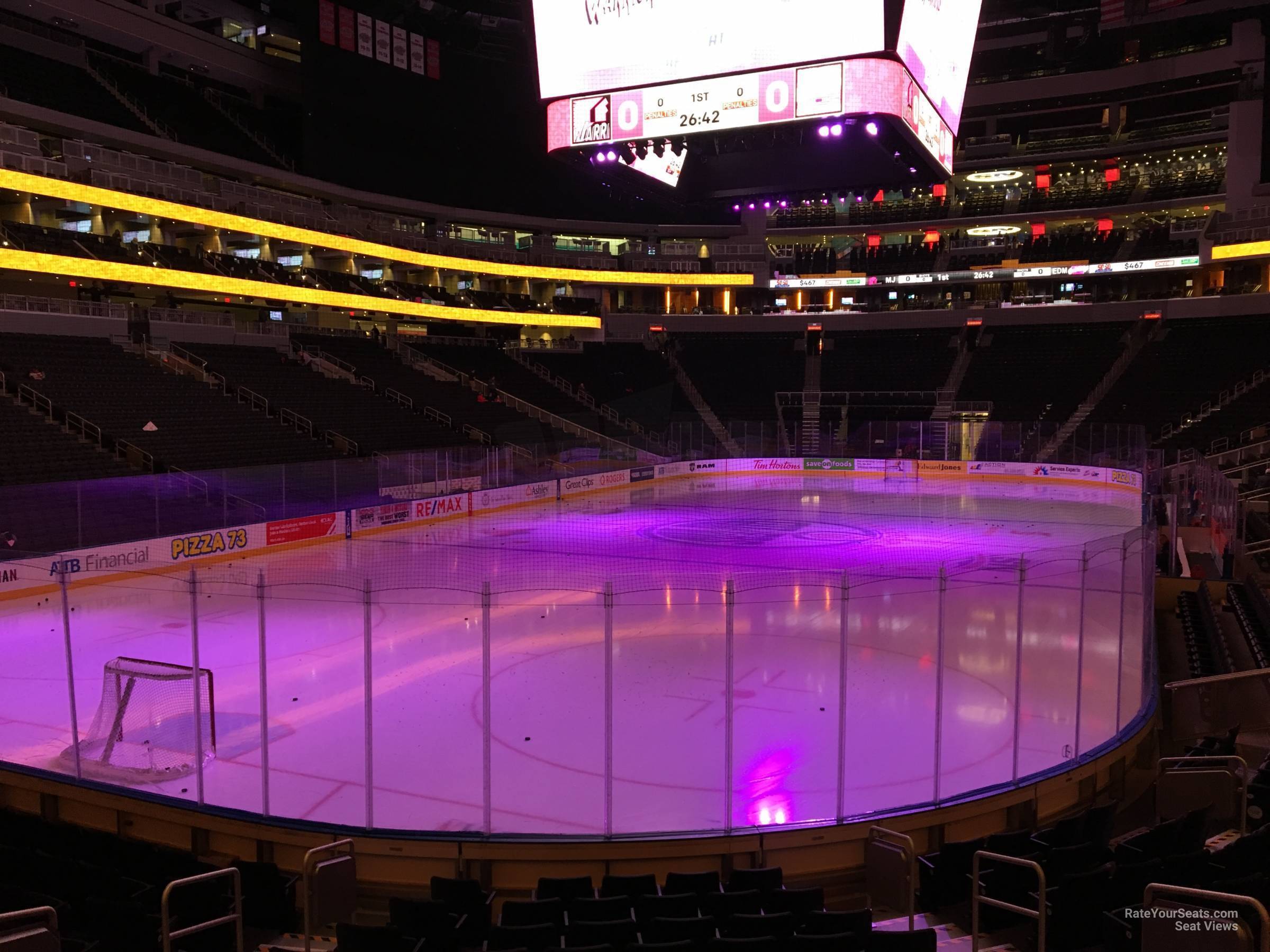 section 109, row 12 seat view  for hockey - rogers place