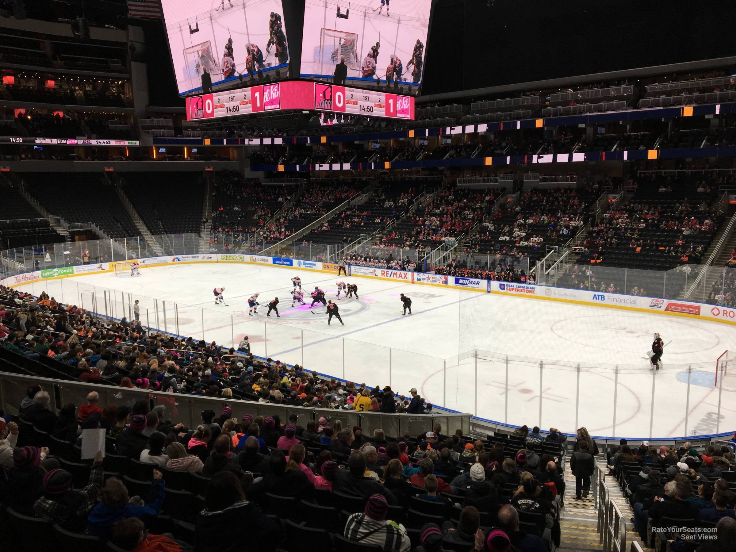 section 117, row 25 seat view  for hockey - rogers place