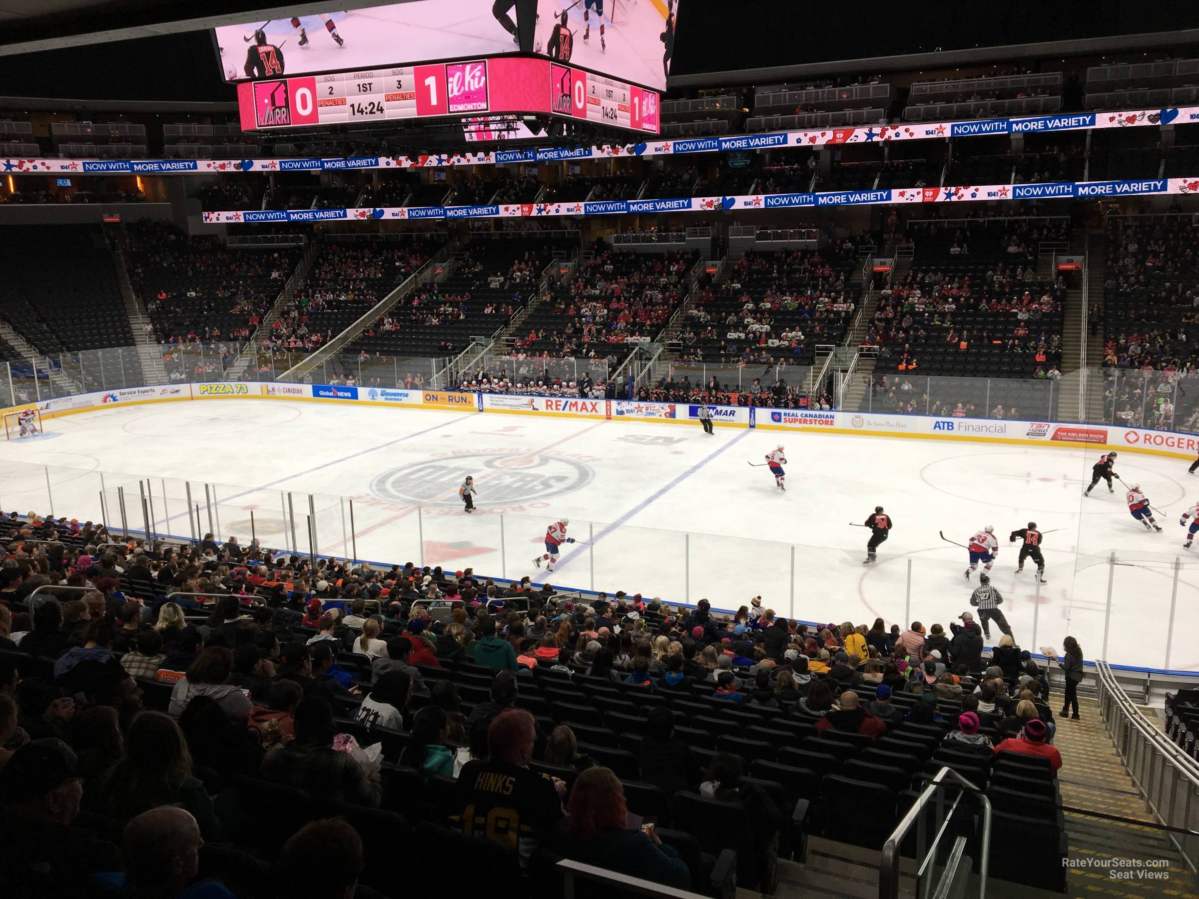 section 118, row 25 seat view  for hockey - rogers place