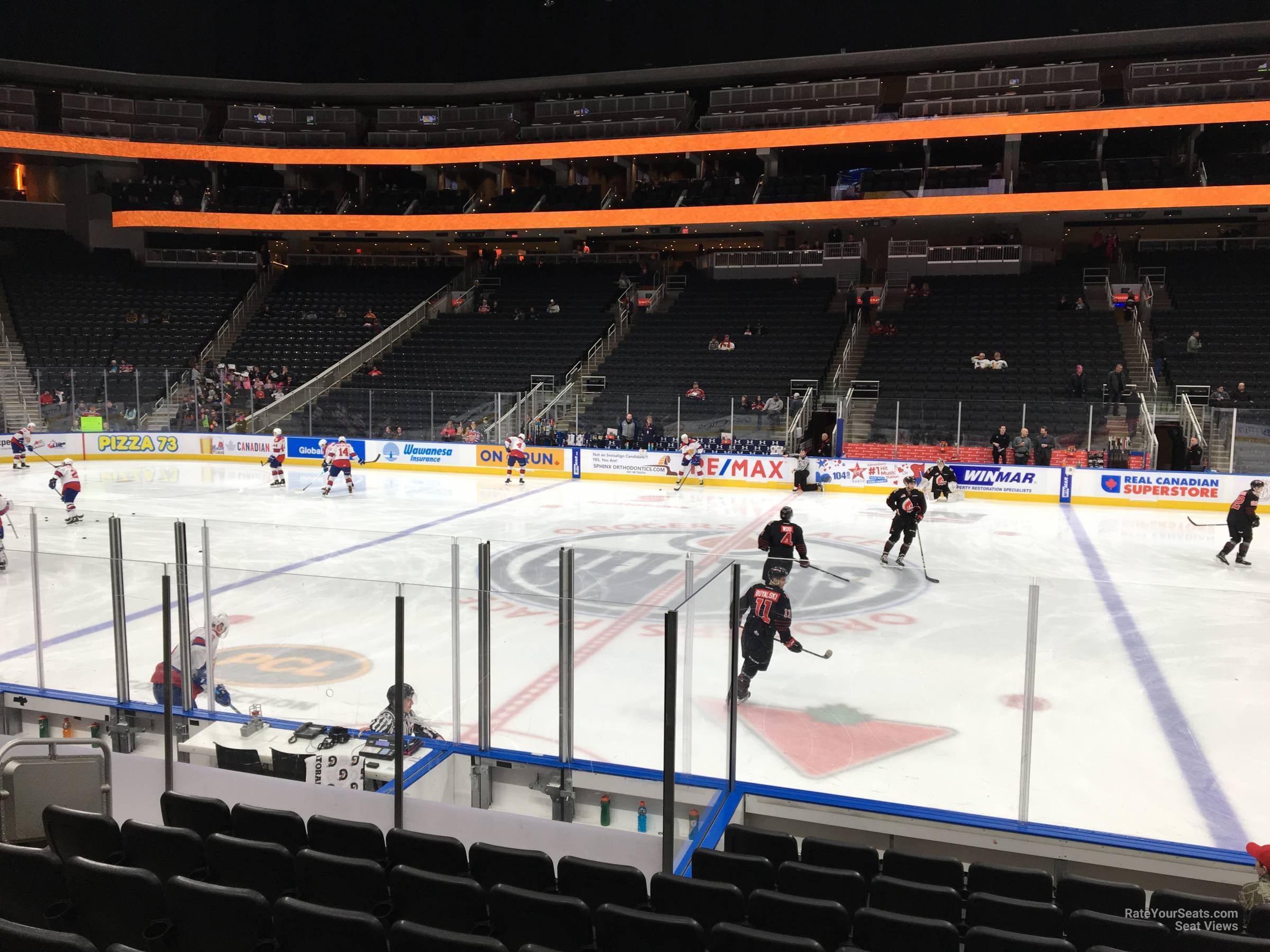 section 119, row 12 seat view  for hockey - rogers place