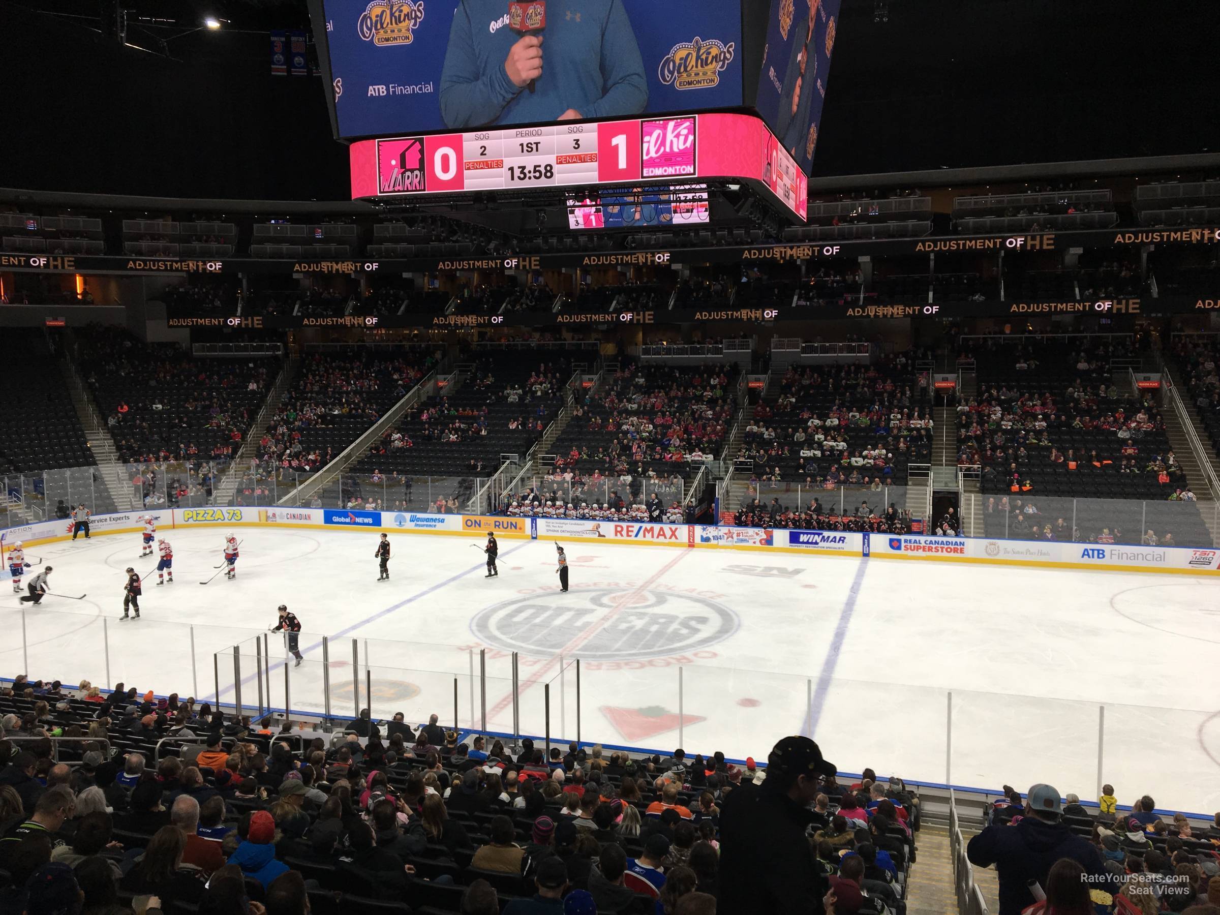 section 119, row 25 seat view  for hockey - rogers place