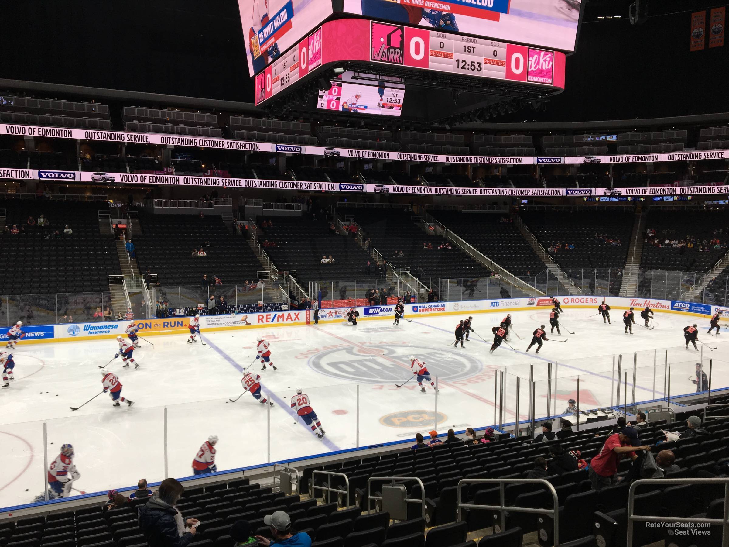 section 121, row 19 seat view  for hockey - rogers place