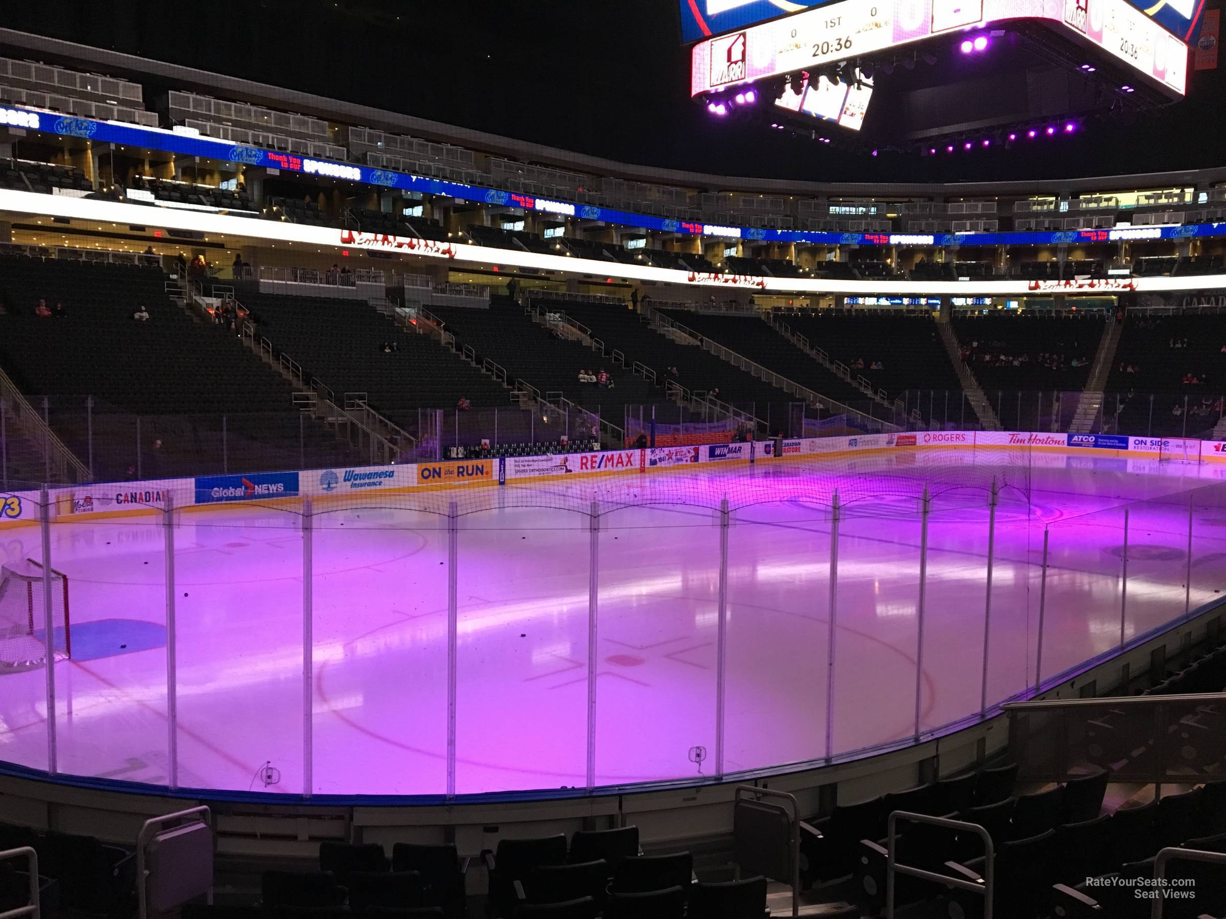 section 124, row 12 seat view for hockey - rogers place