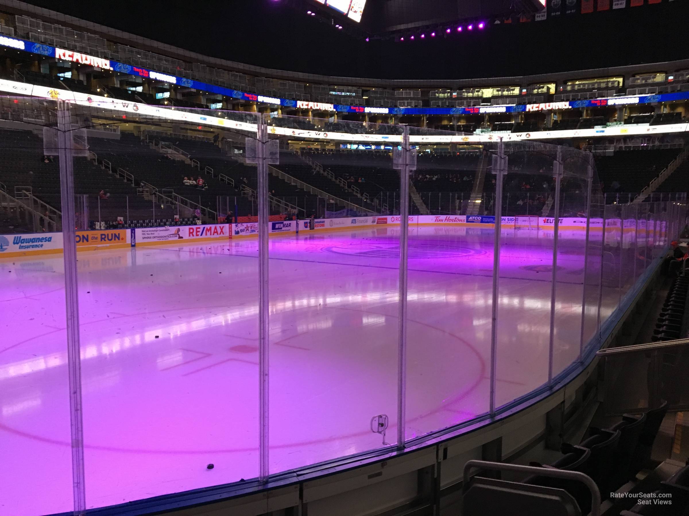 section 124, row 4 seat view for hockey - rogers place