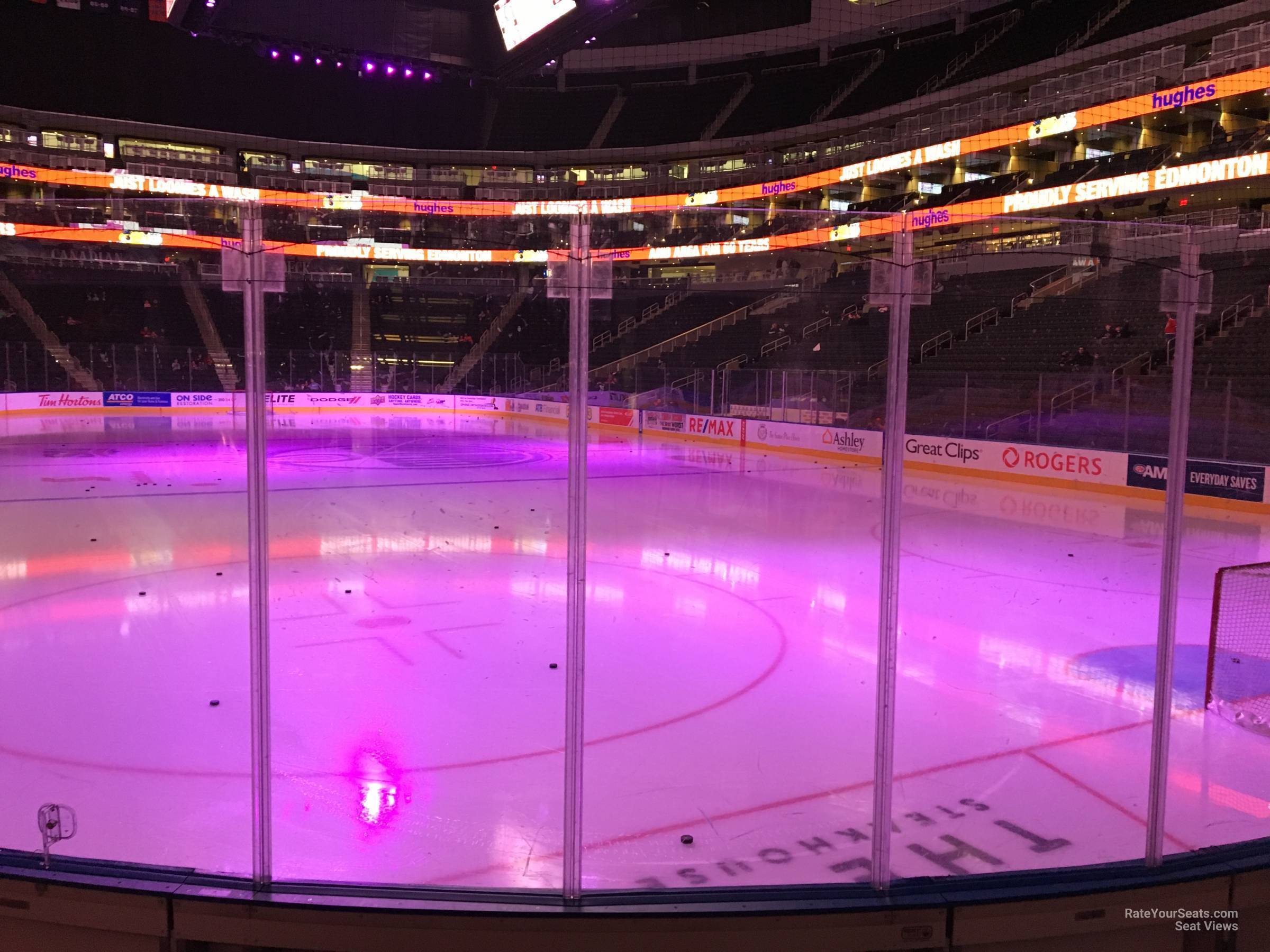section 130, row 5 seat view  for hockey - rogers place