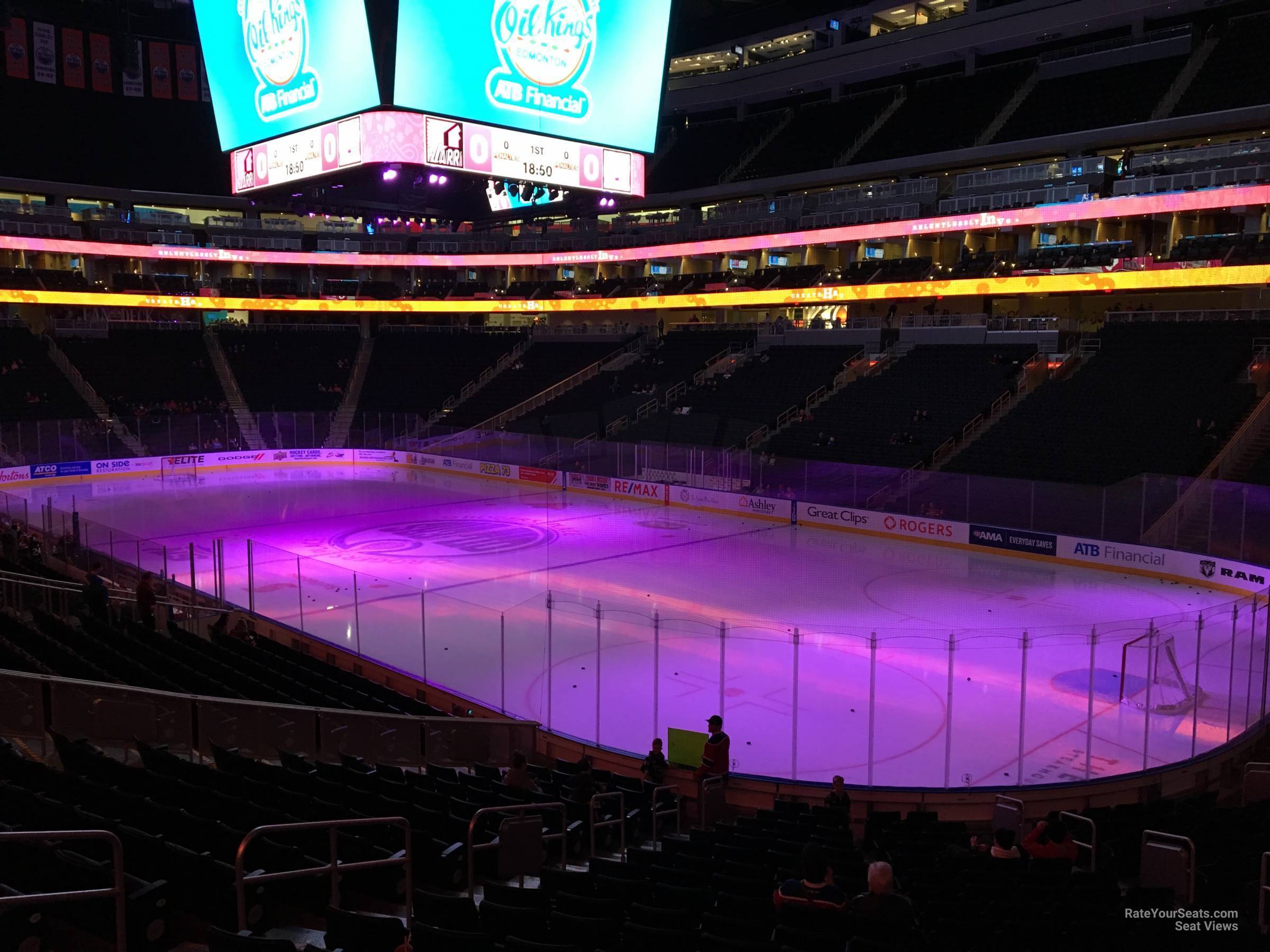 section 132, row 19 seat view  for hockey - rogers place