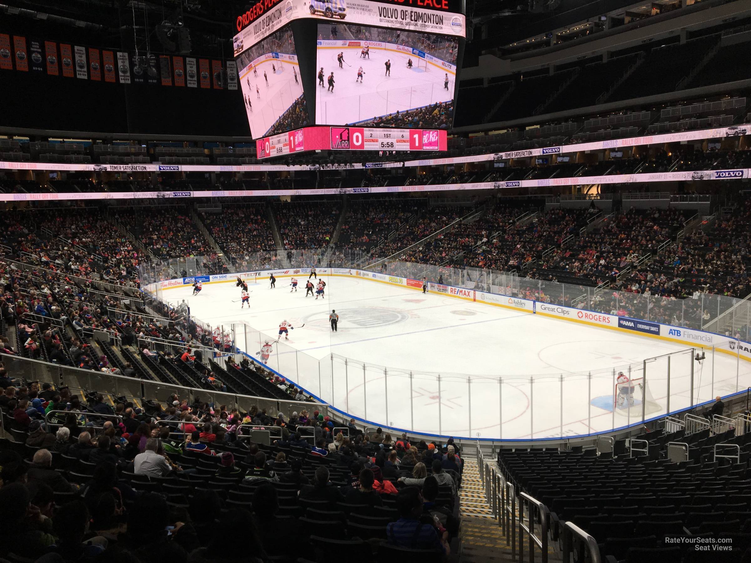 section 132, row 35 seat view  for hockey - rogers place