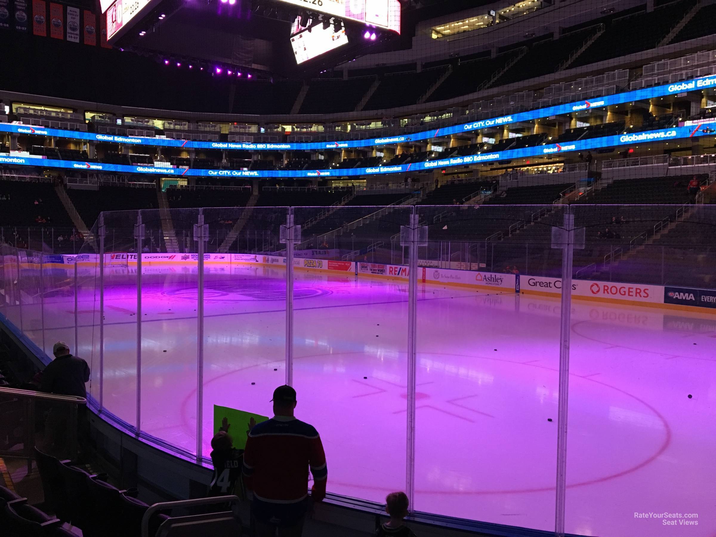 section 132, row 5 seat view  for hockey - rogers place