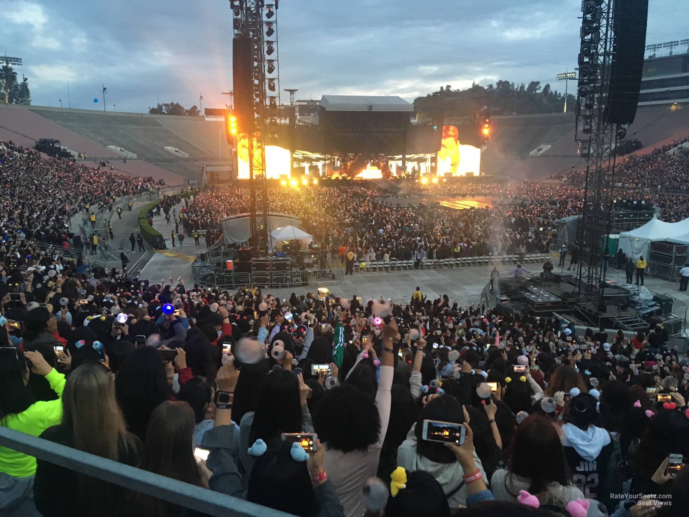 section 10, row 30 seat view  for concert - rose bowl stadium