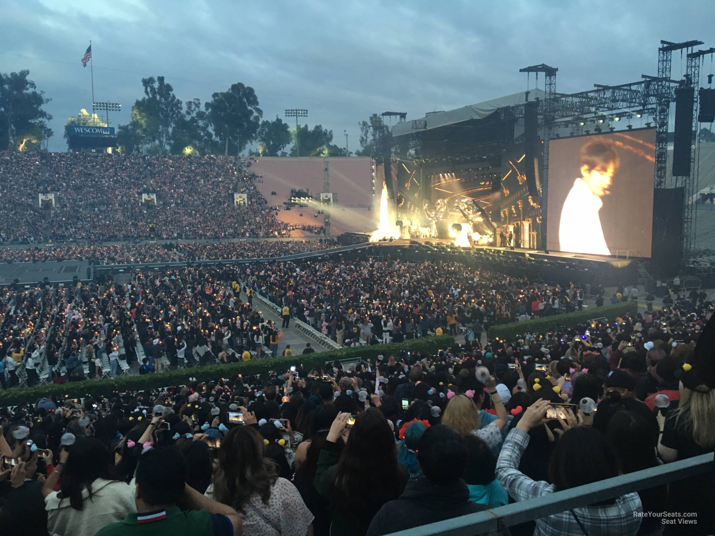 section 19, row 30 seat view  for concert - rose bowl stadium