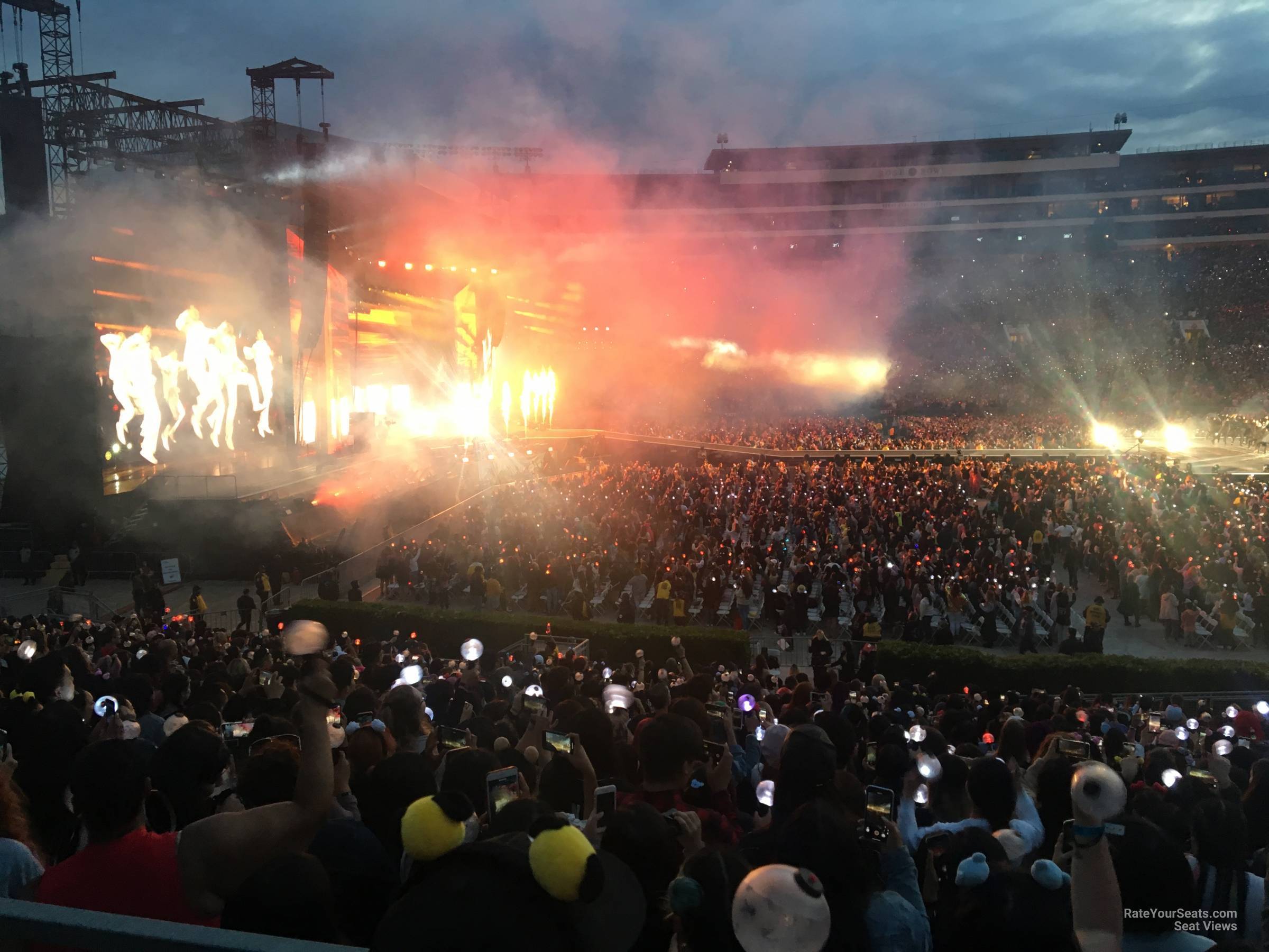 section 4, row 30 seat view  for concert - rose bowl stadium