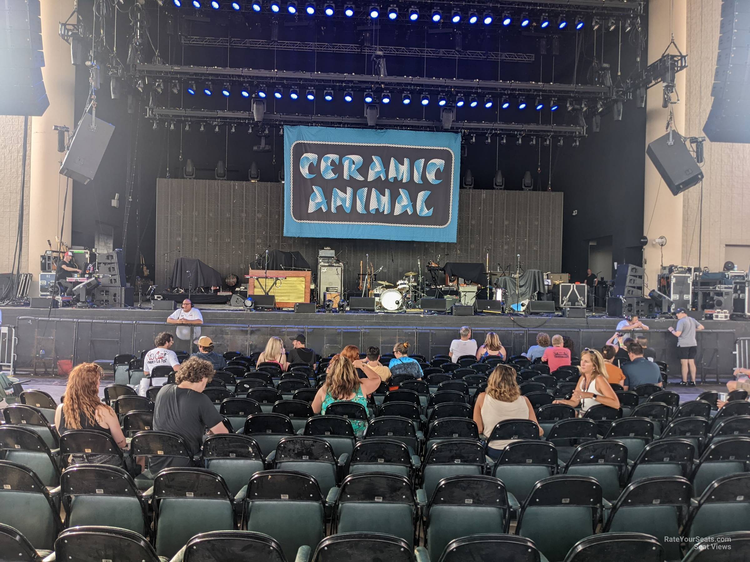 section b, row p seat view  - ruoff music center