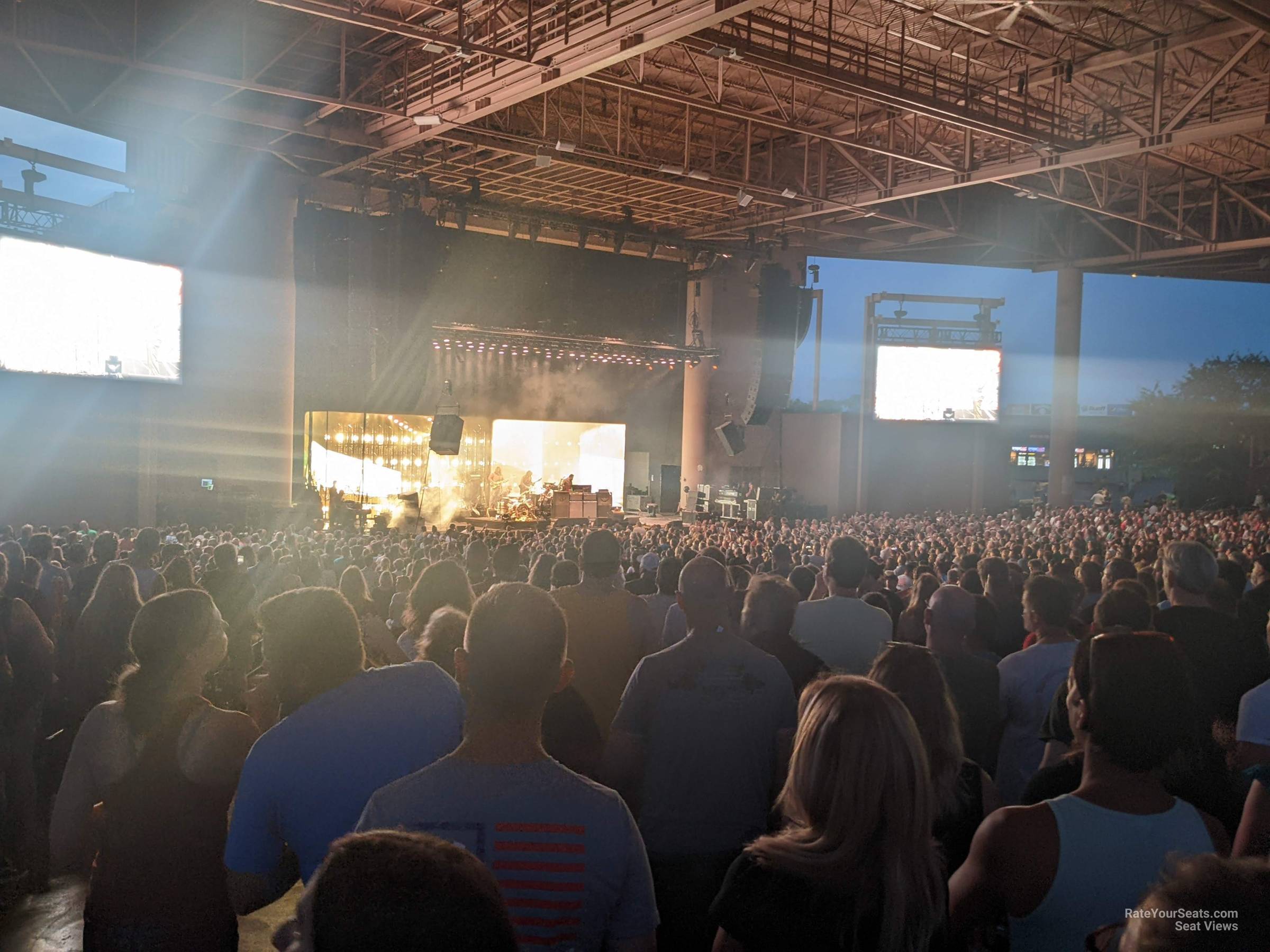 section e, row r seat view  - ruoff music center