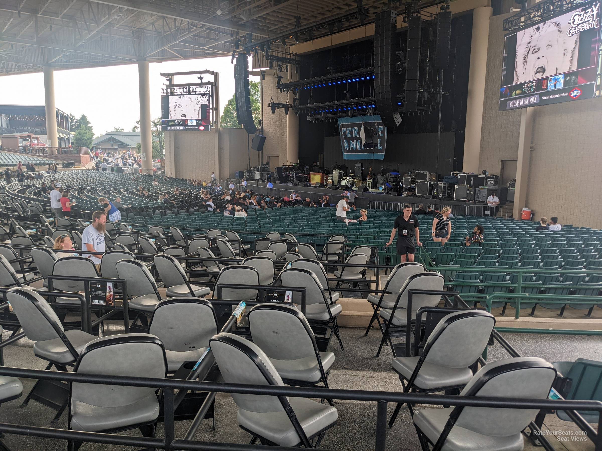 section h, row g seat view  - ruoff music center