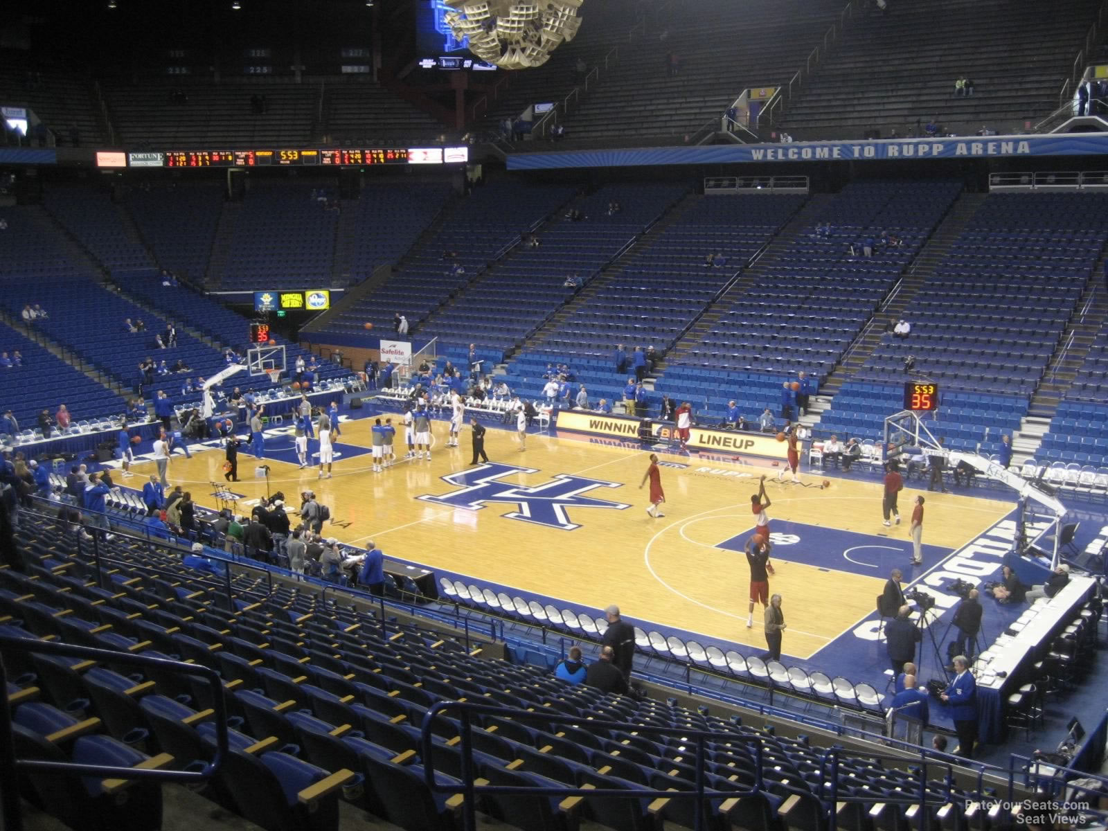 section 11, row s seat view  for basketball - rupp arena