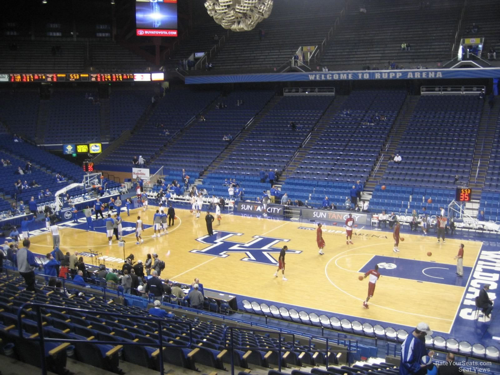 section 12, row s seat view  for basketball - rupp arena