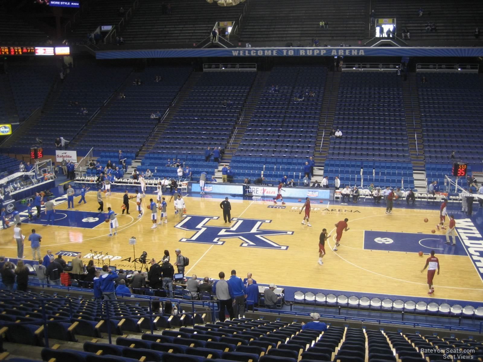 section 13, row s seat view  for basketball - rupp arena
