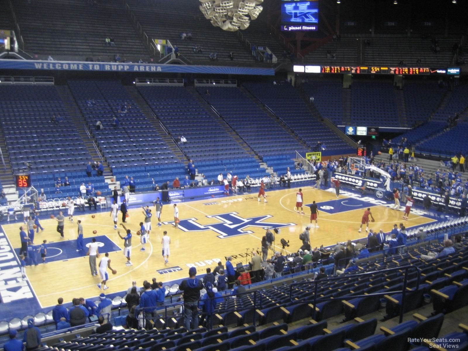 section 16, row s seat view  for basketball - rupp arena