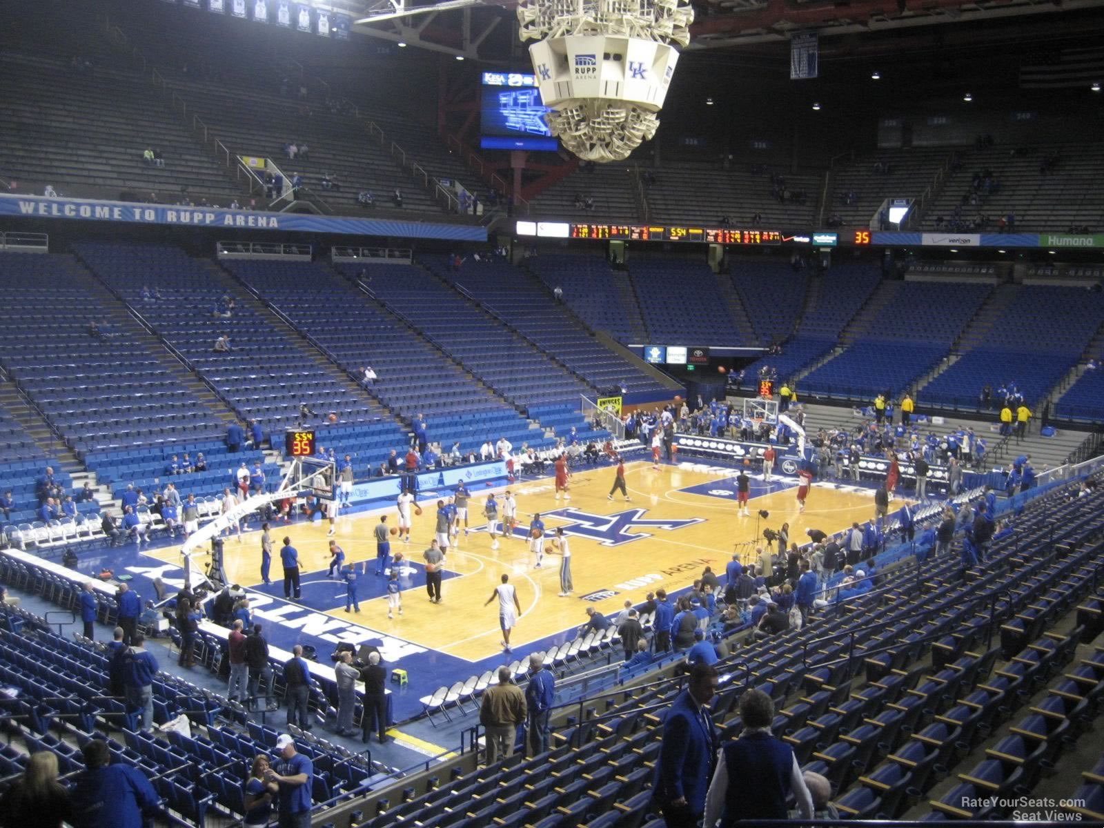 section 18, row s seat view  for basketball - rupp arena