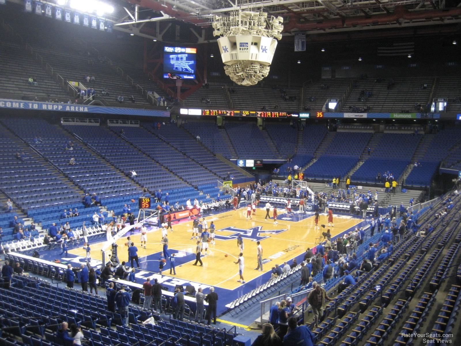 section 19, row s seat view  for basketball - rupp arena