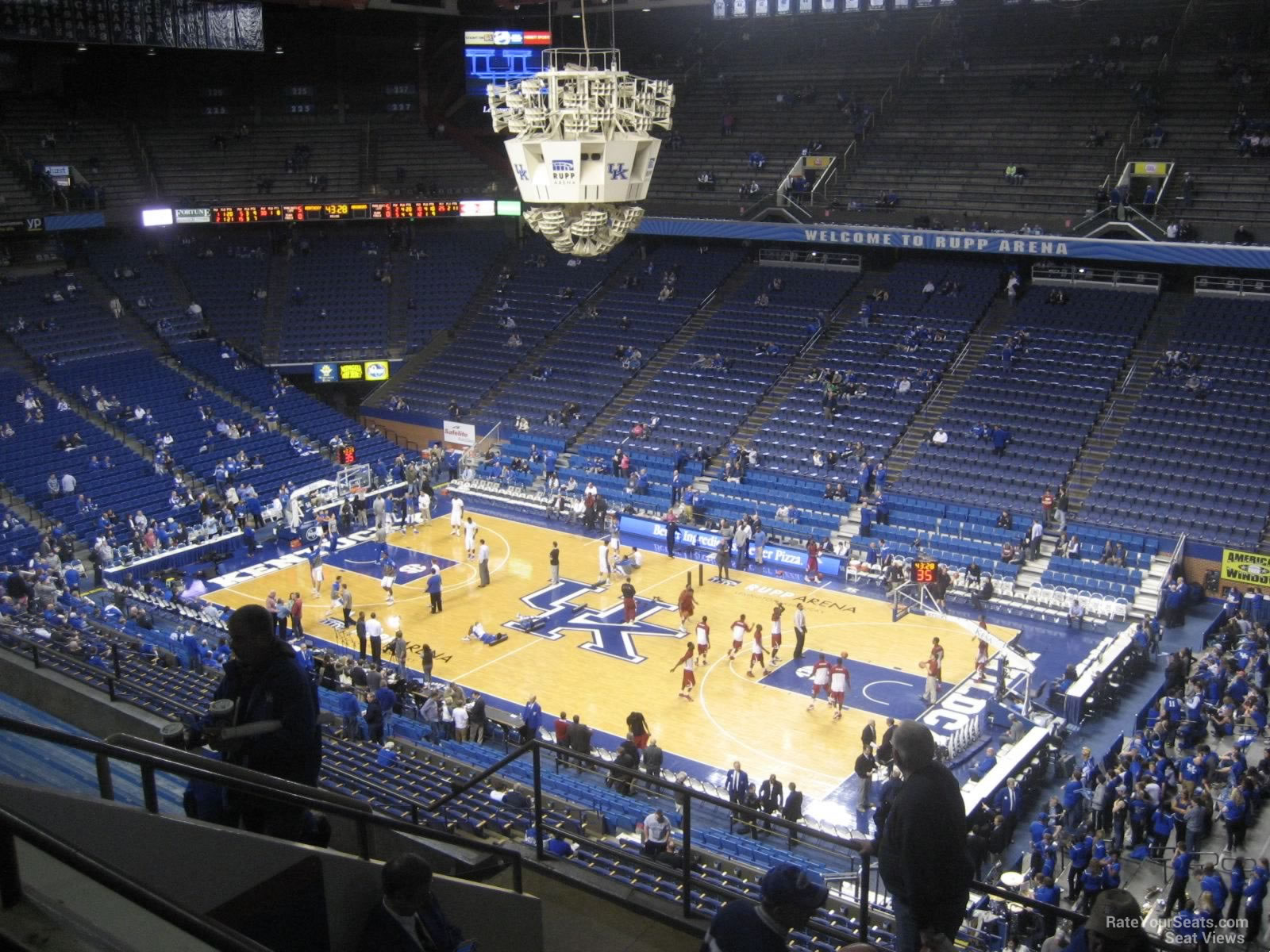 section 211, row h seat view  for basketball - rupp arena