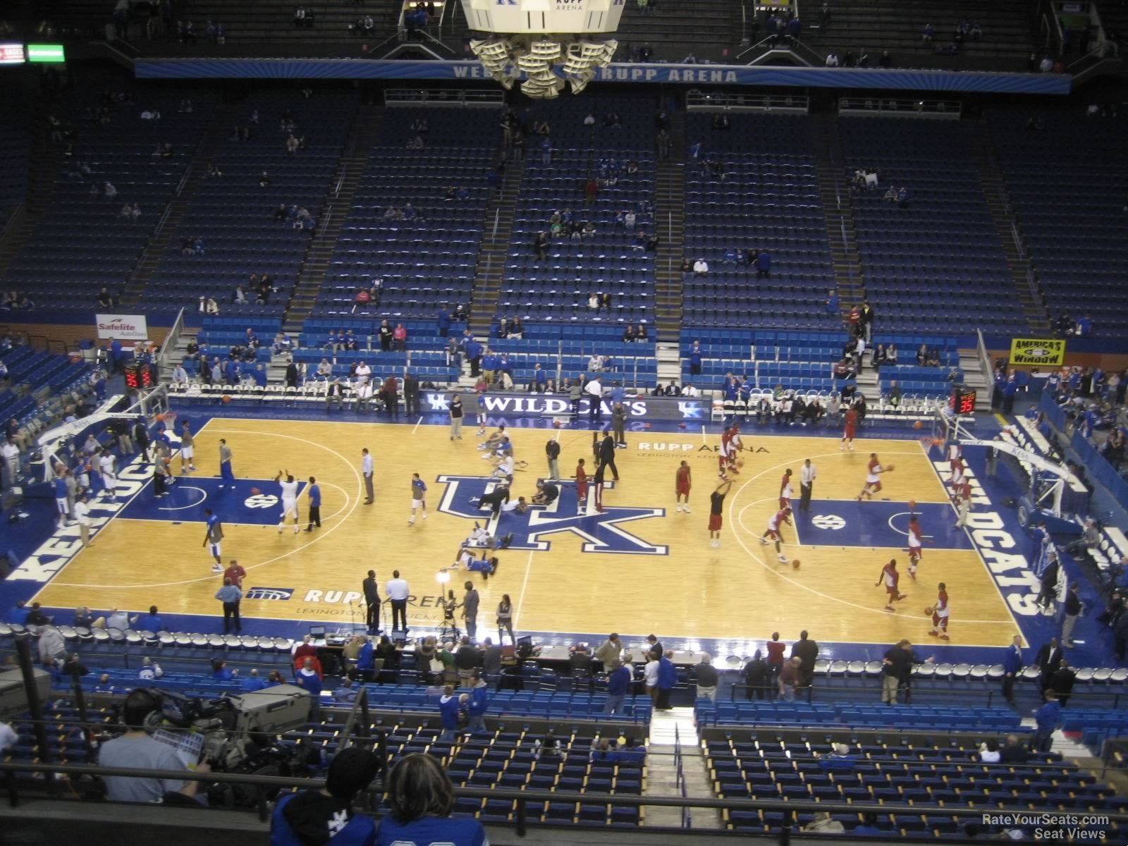 section 213, row h seat view  for basketball - rupp arena
