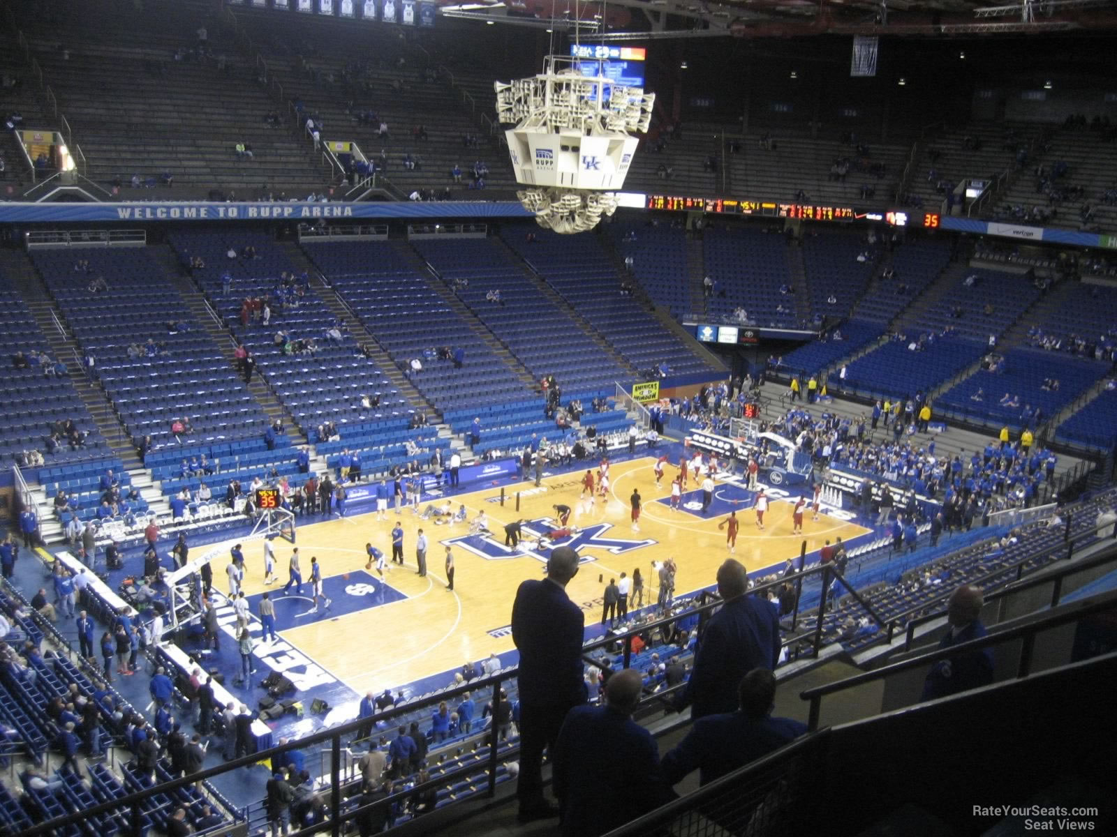 section 217, row h seat view  for basketball - rupp arena