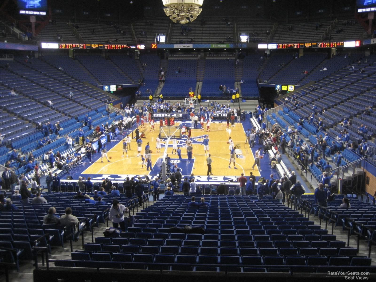 section 22, row s seat view  for basketball - rupp arena