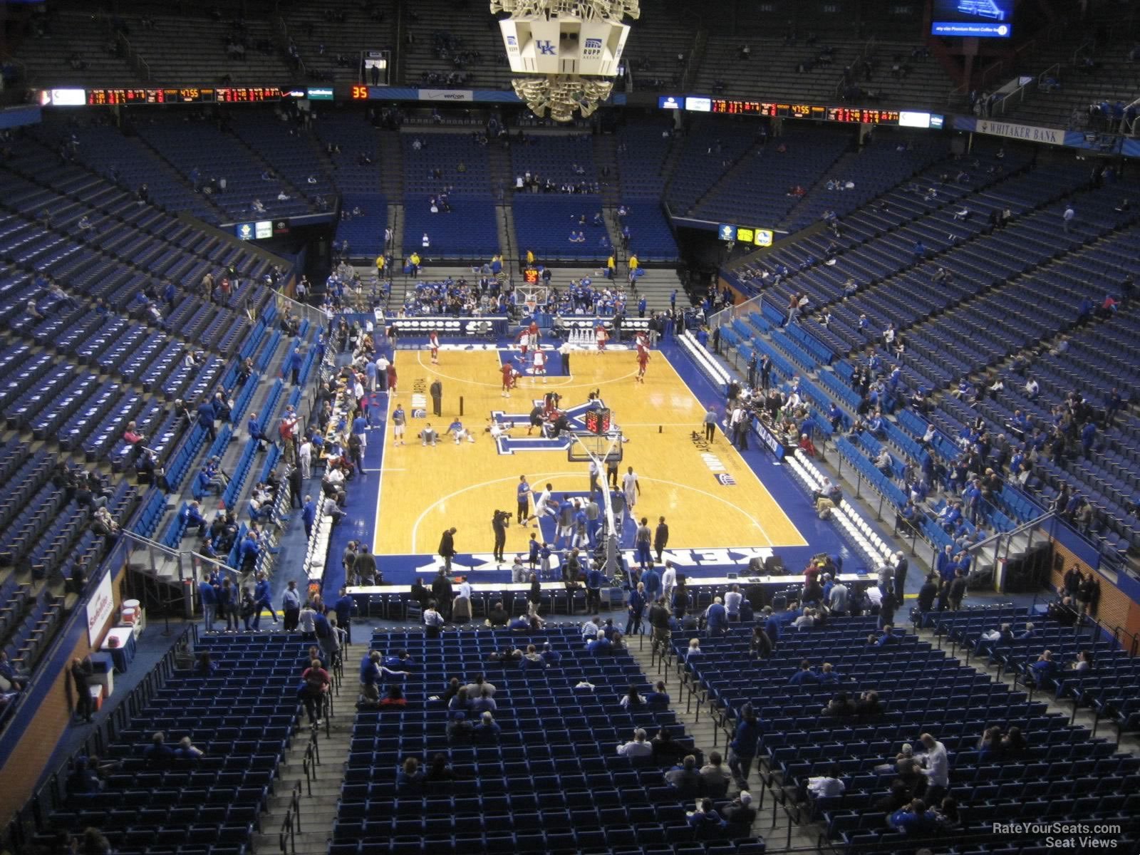 section 223, row h seat view  for basketball - rupp arena
