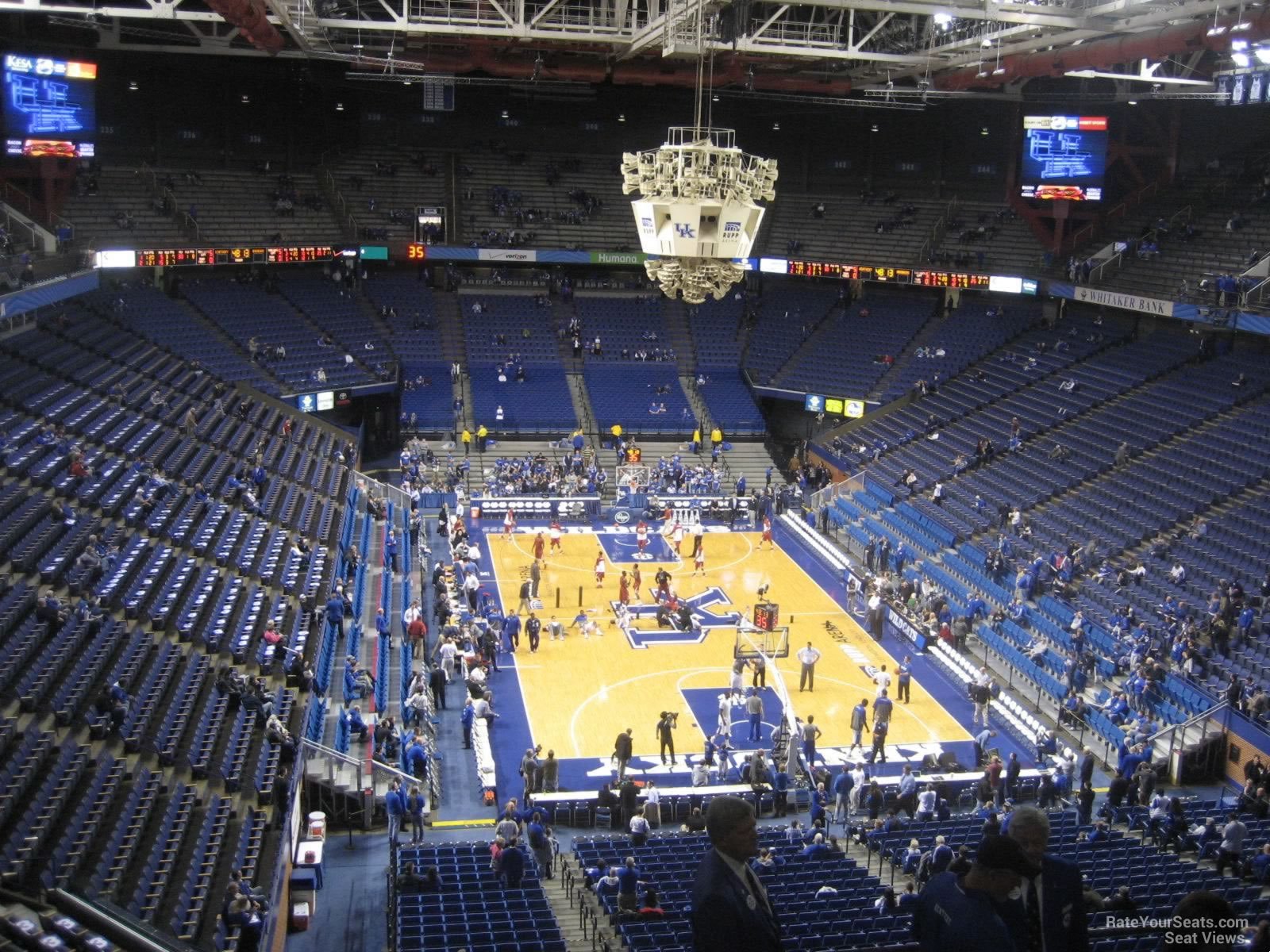 section 224, row h seat view  for basketball - rupp arena