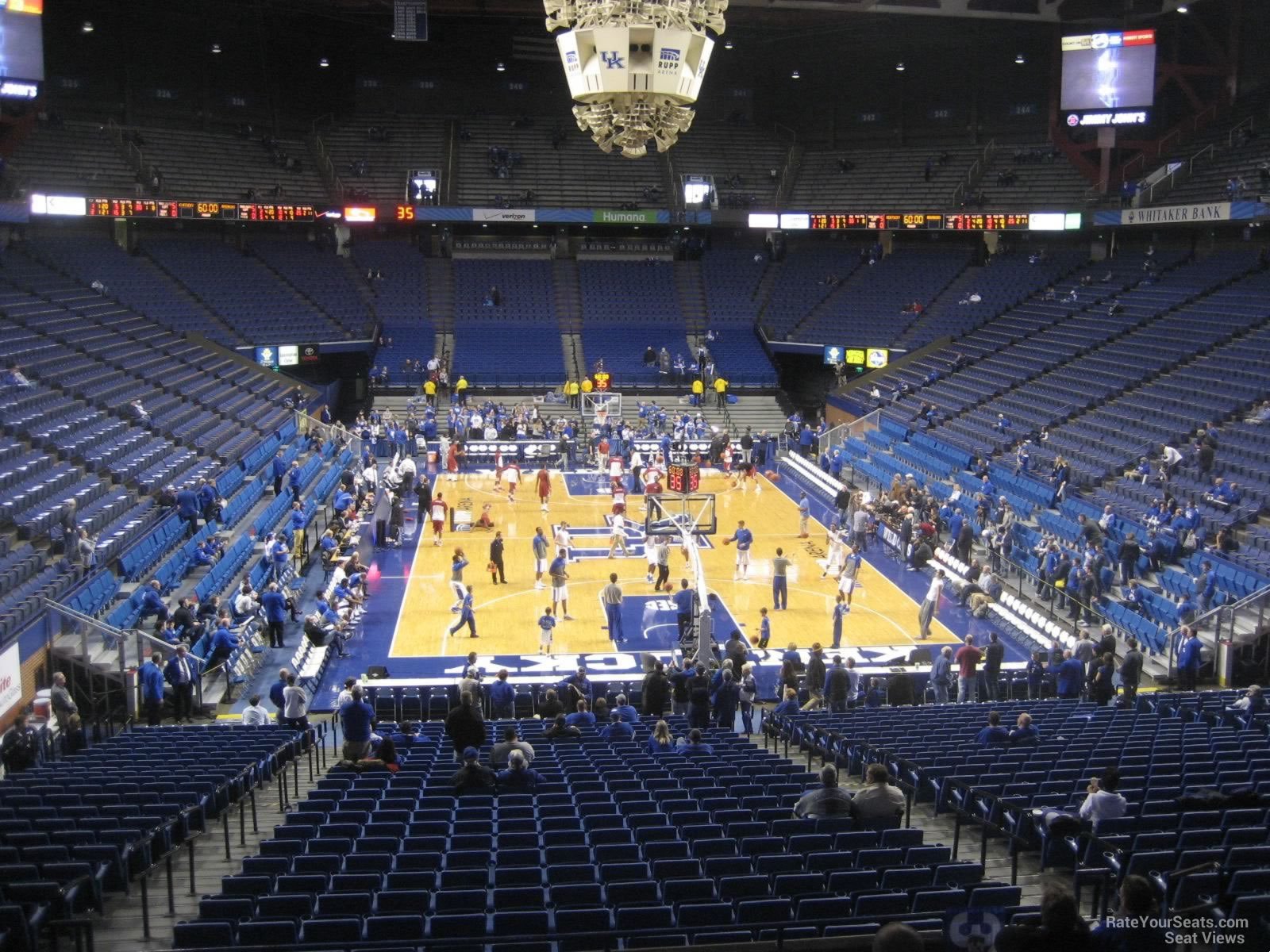 section 23, row s seat view  for basketball - rupp arena