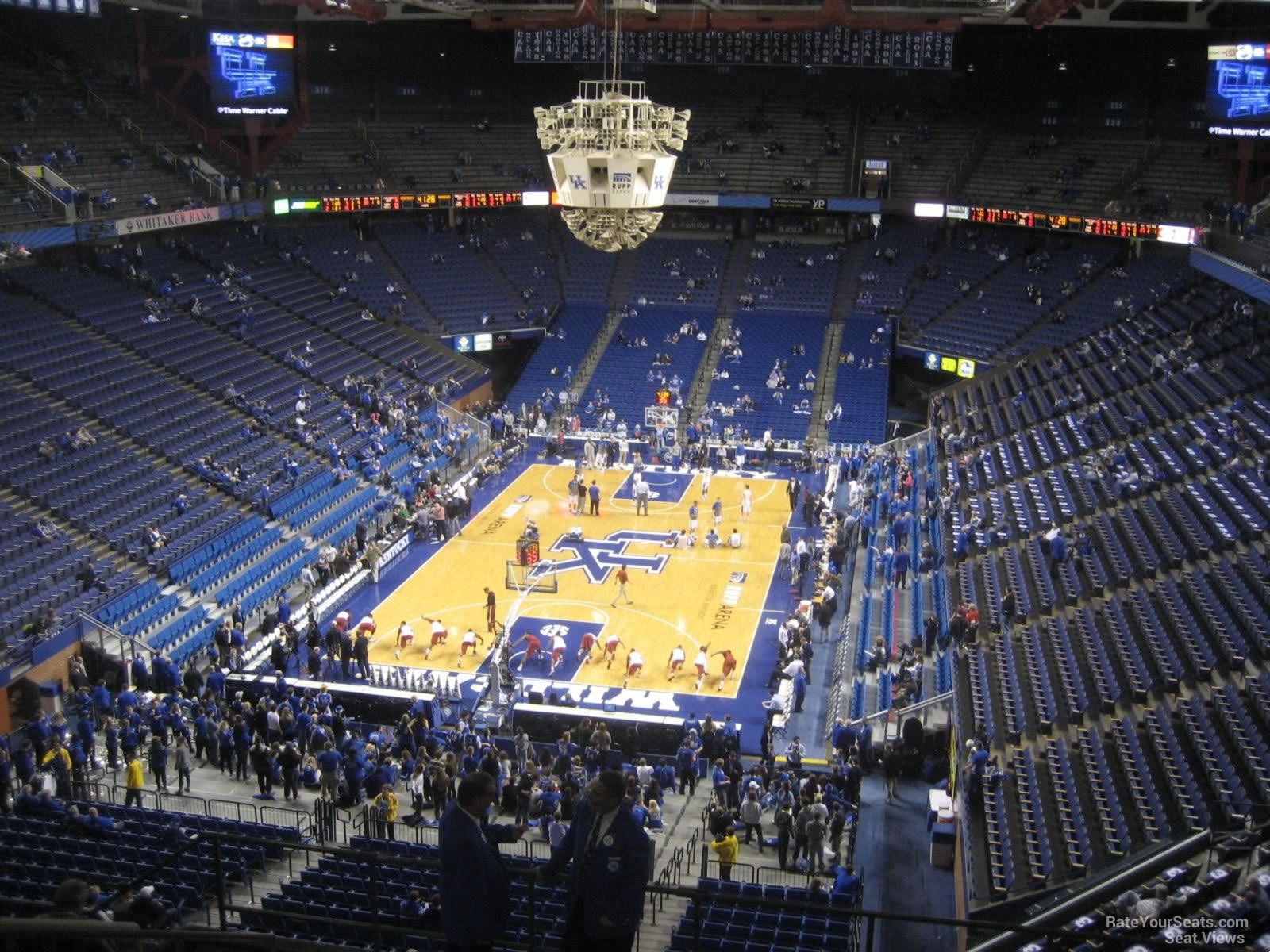 section 238, row h seat view  for basketball - rupp arena