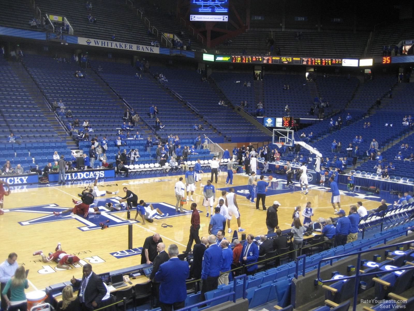 section 32, row f seat view  for basketball - rupp arena