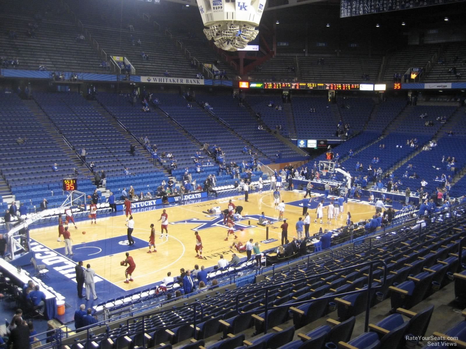 section 34, row s seat view  for basketball - rupp arena