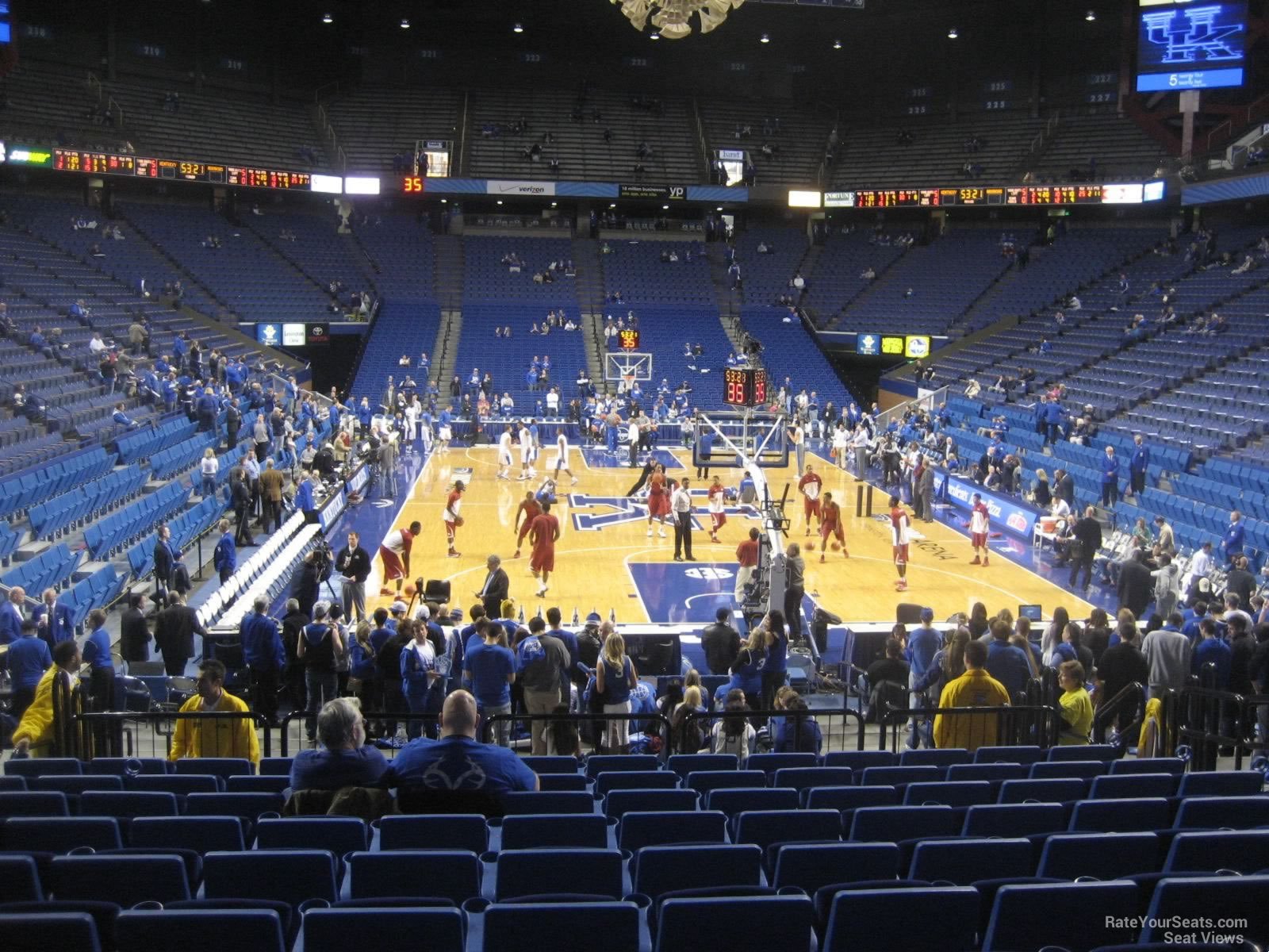 section 40, row mm seat view  for basketball - rupp arena