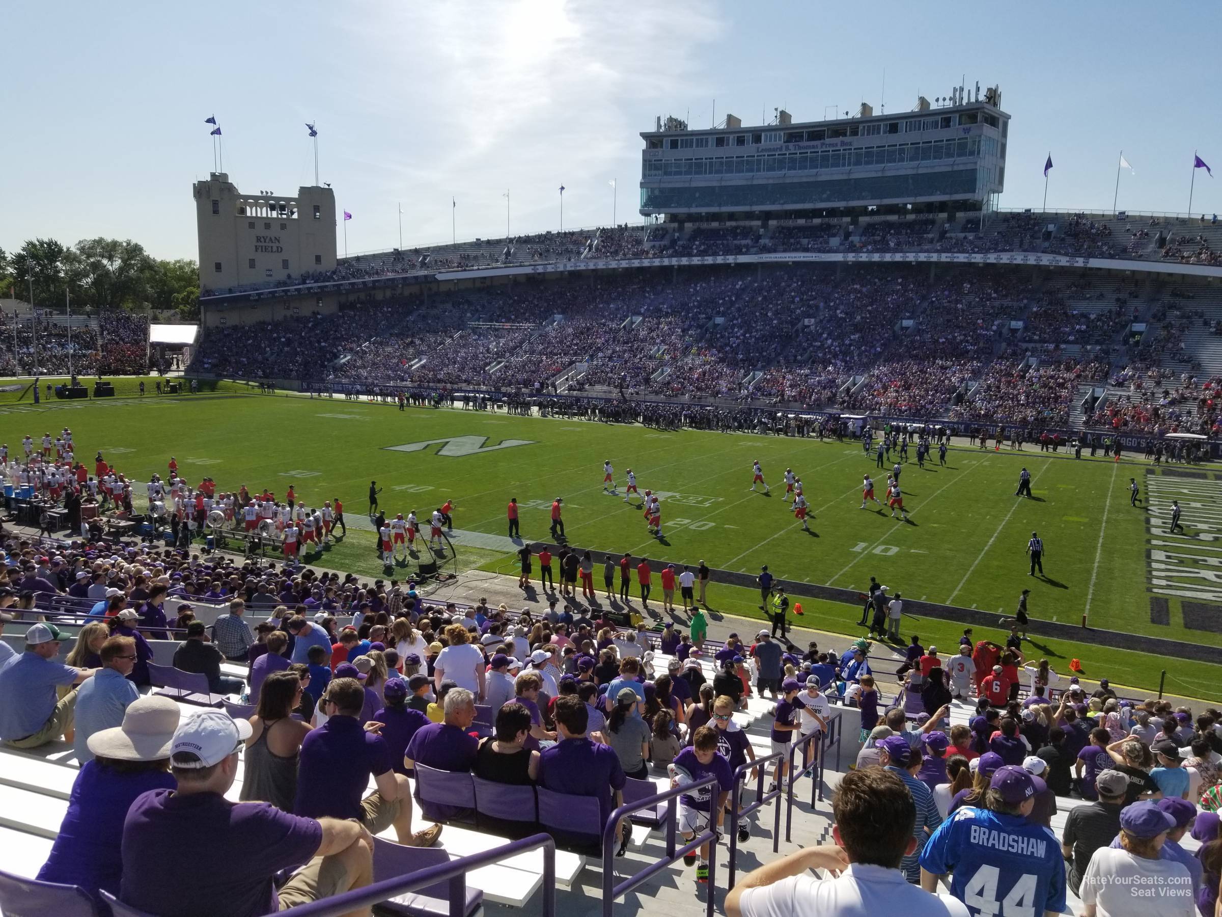 section 104, row 40 seat view  - ryan field