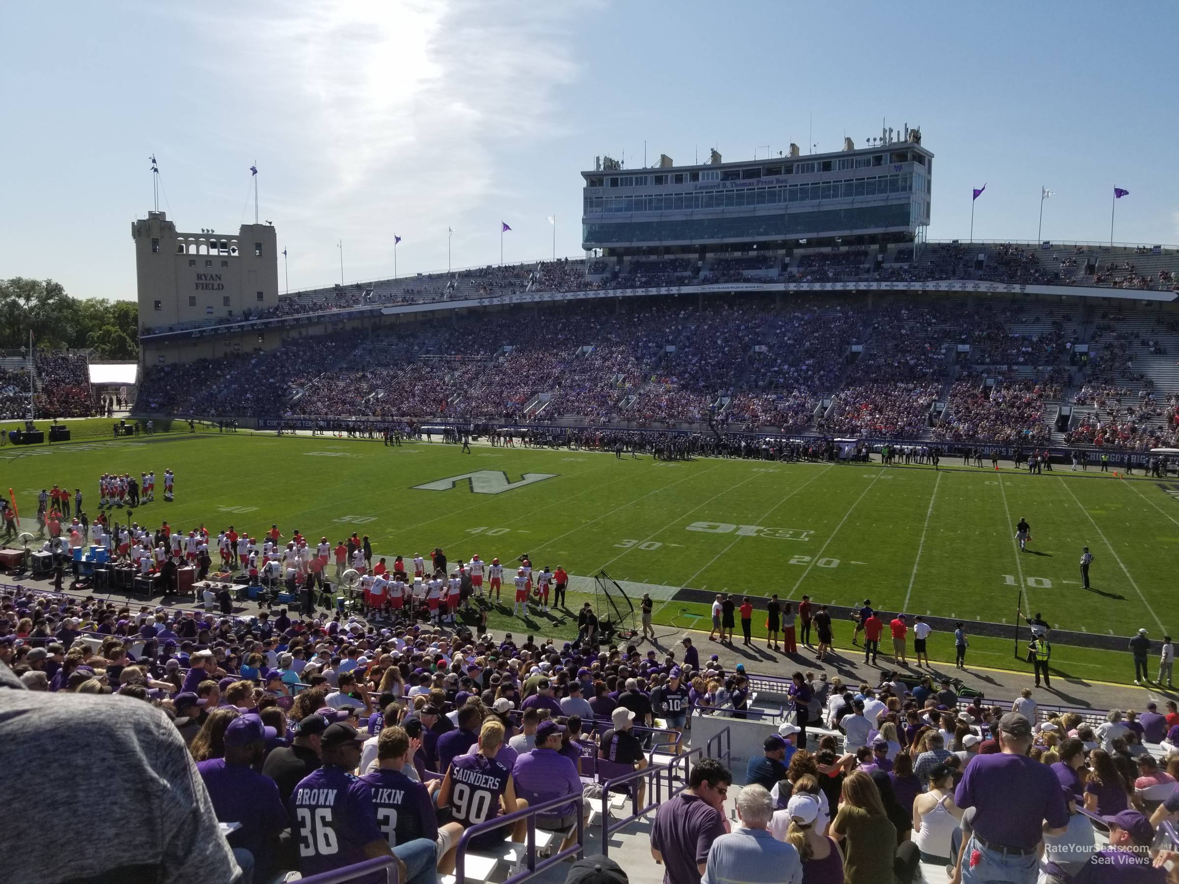 section 105, row 40 seat view  - ryan field