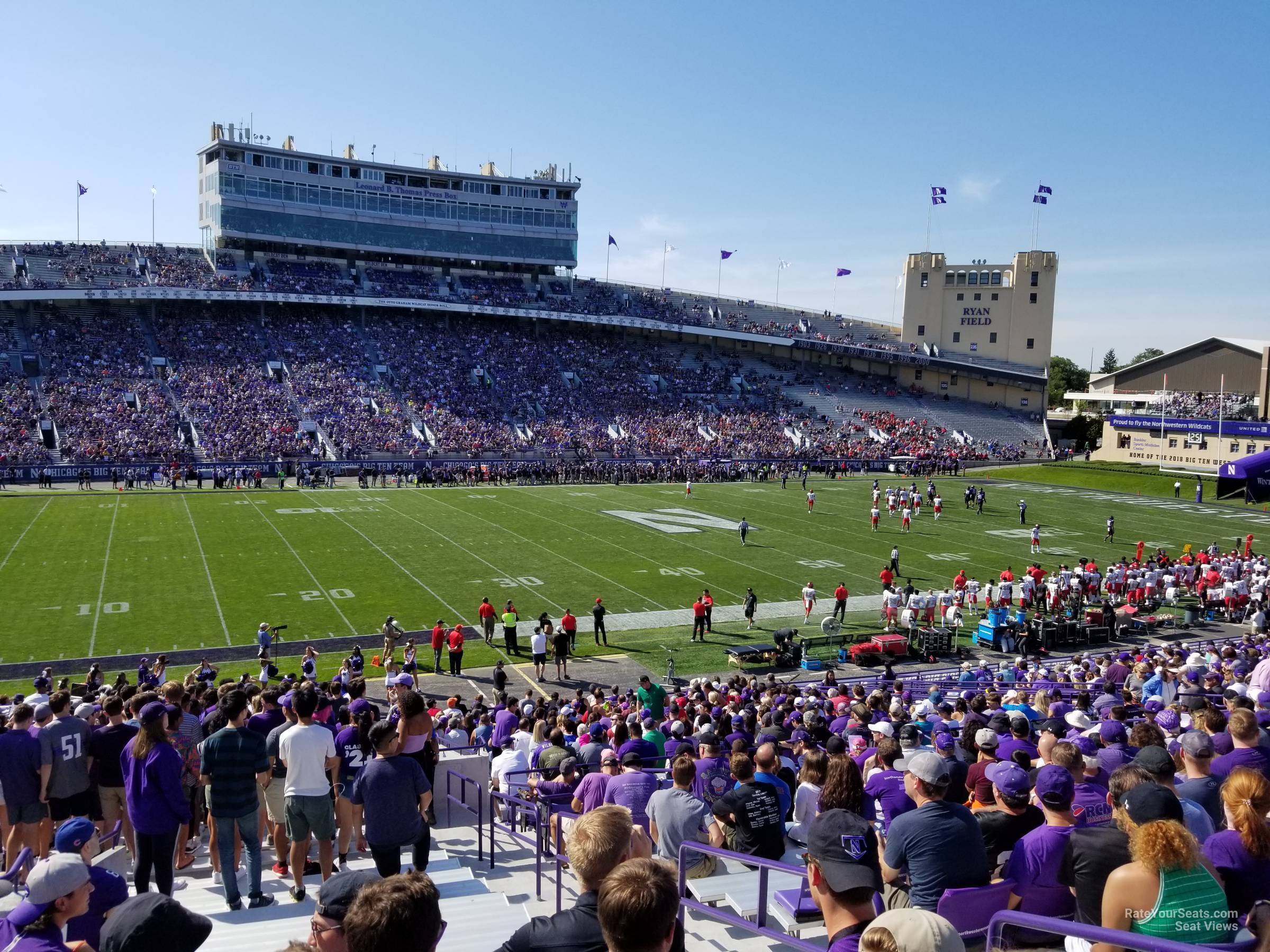 section 111, row 40 seat view  - ryan field